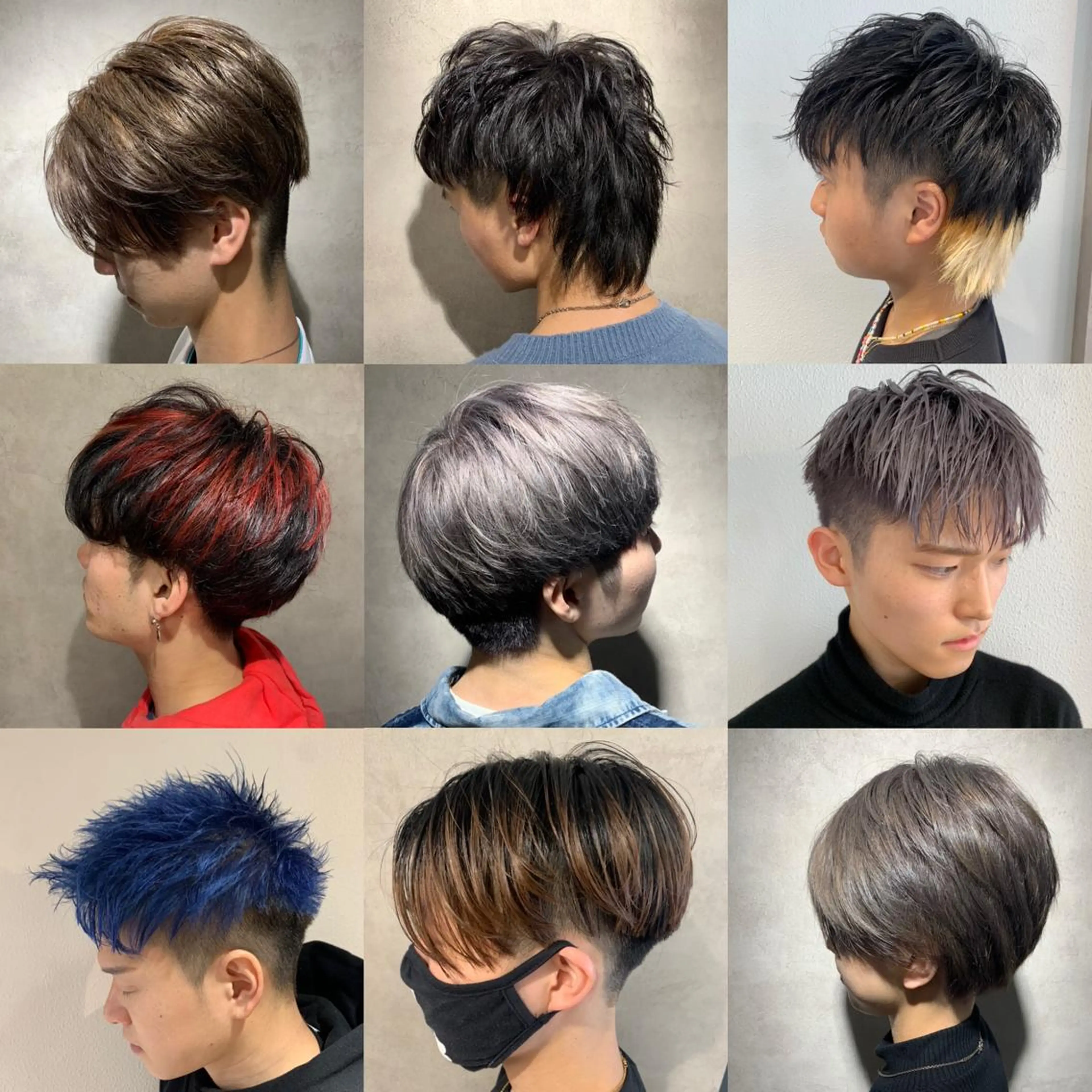 ショート カラー メンズ ヘアカラー Selene hair 難波店のヘアスタイル