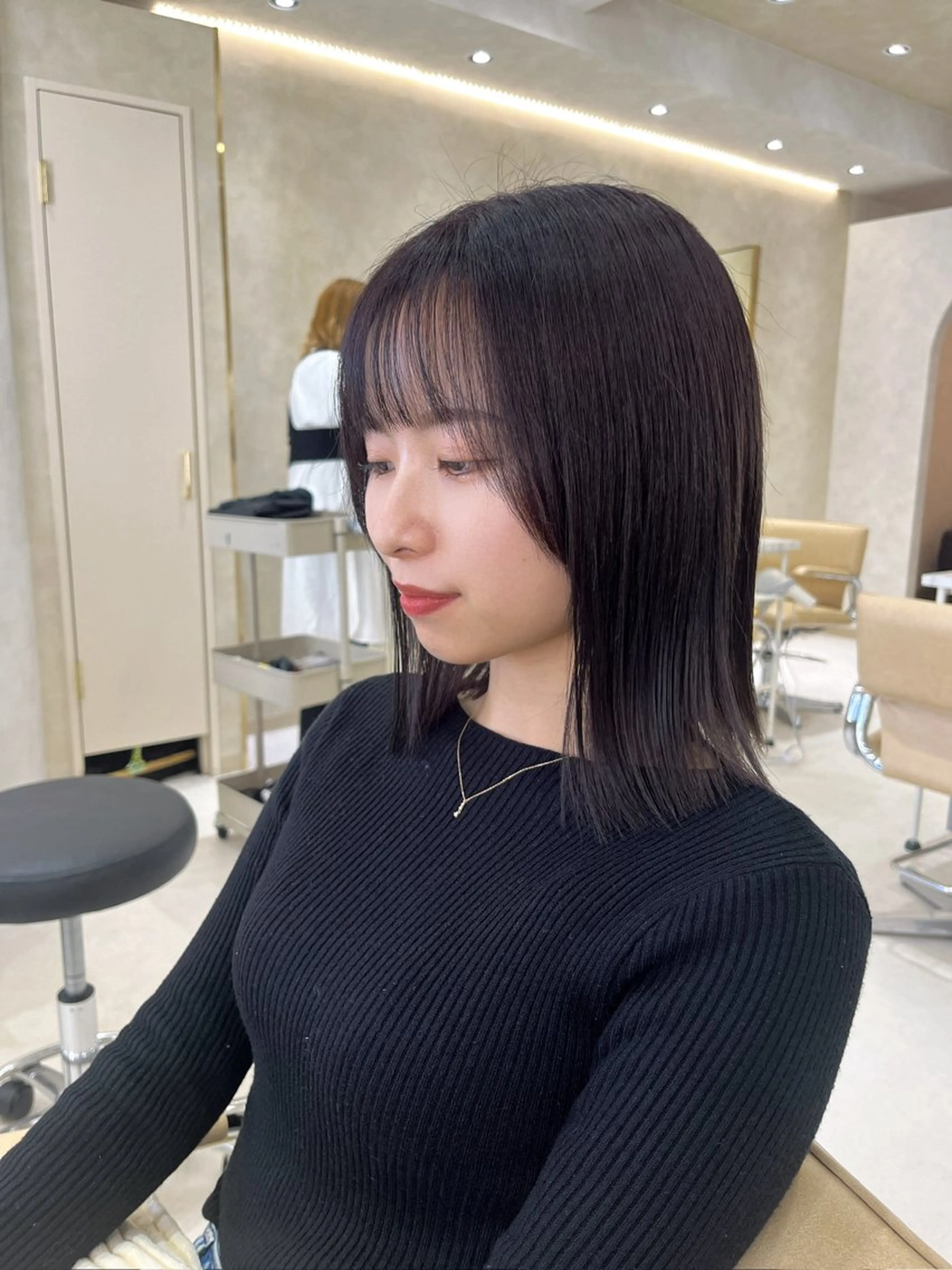 ミディアム 似合わせカット カット ヘアカラー トリートメント nao🎀zina 透明感/艶髪のヘアスタイル