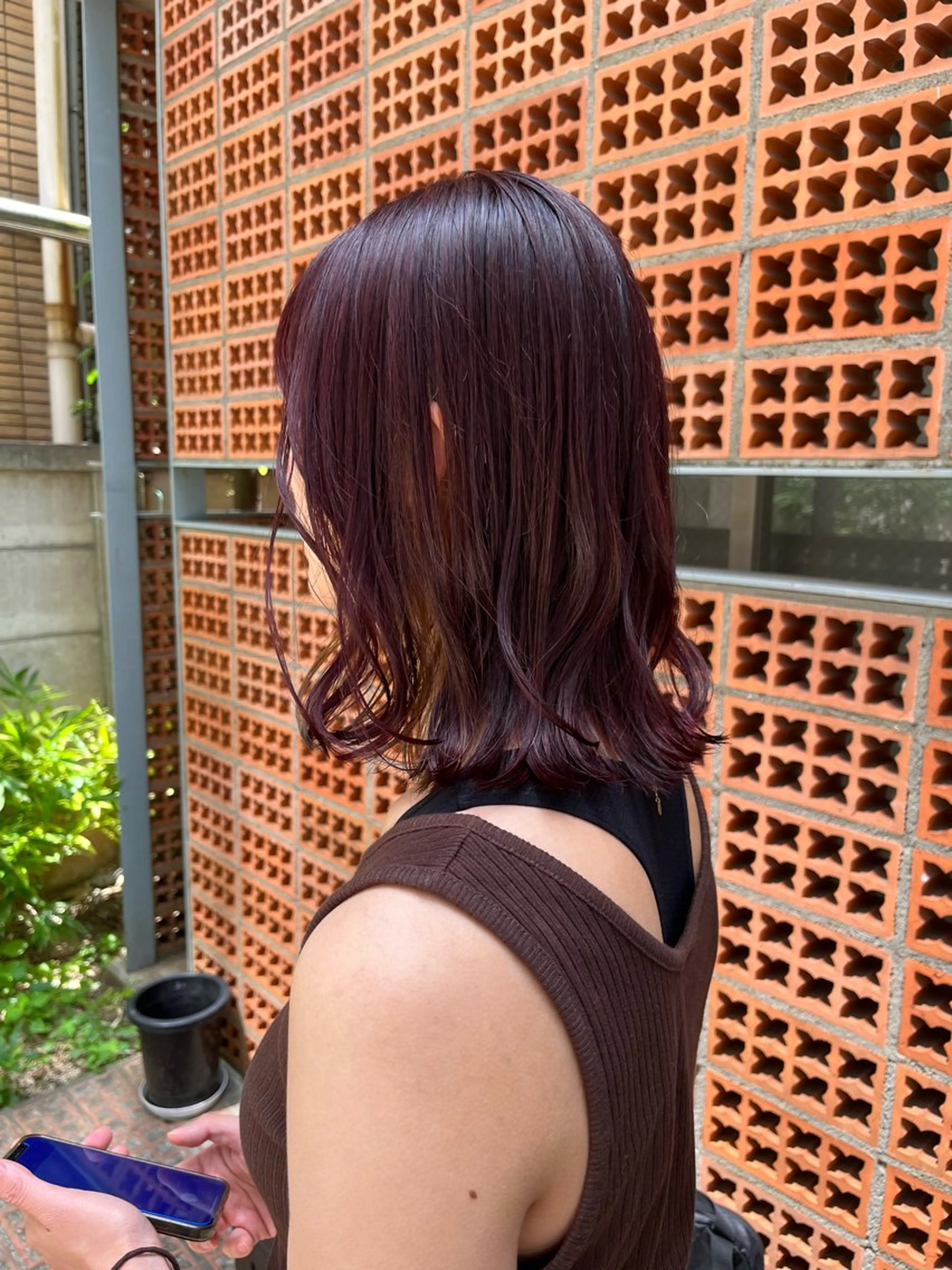 ミディアム カラー カット ヘアカラー ロングパーマ木村 ボブパーマのヘアスタイル