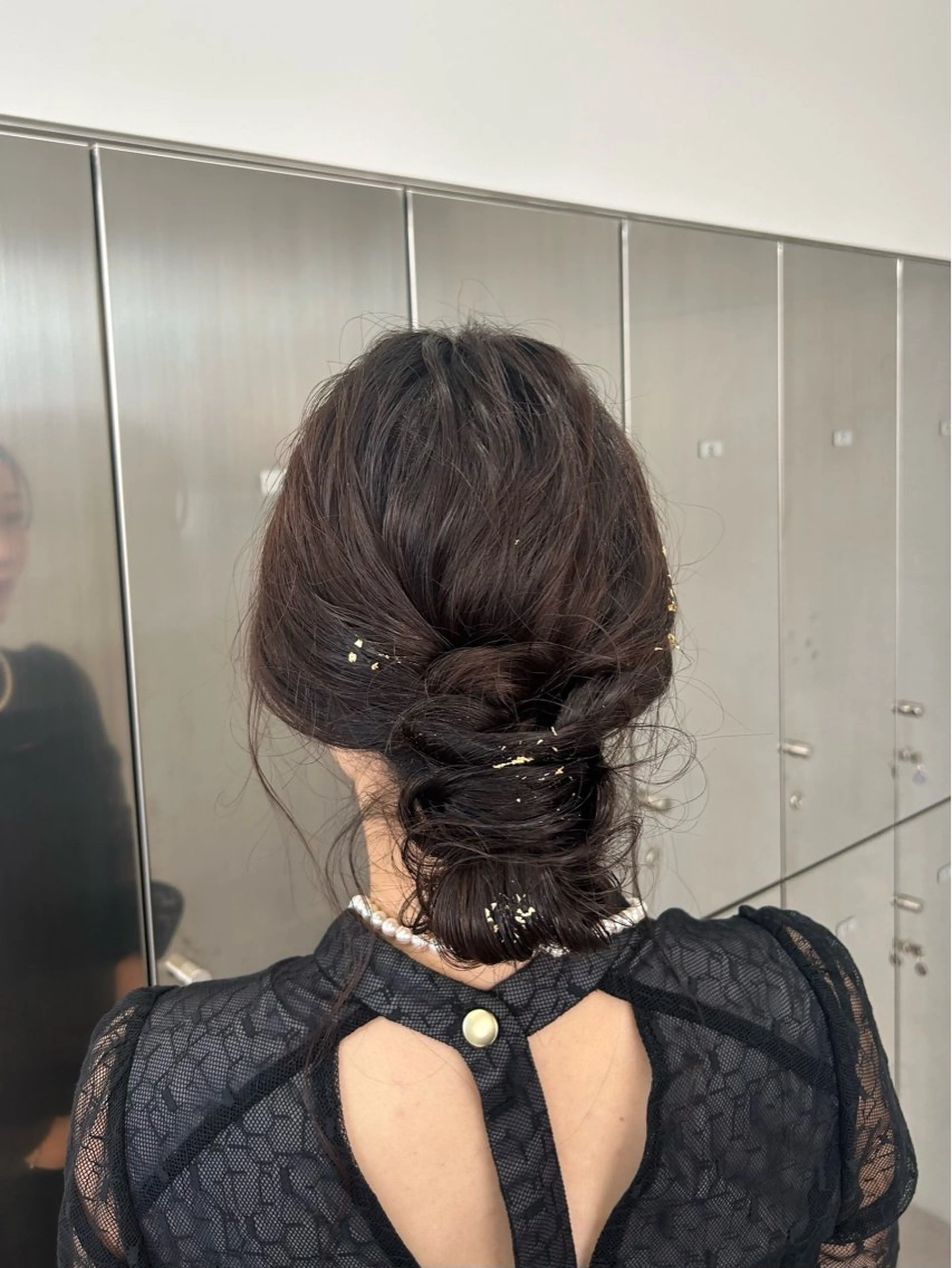 ロング ヘアアレンジ お団子ヘア IO イオリのヘアスタイル