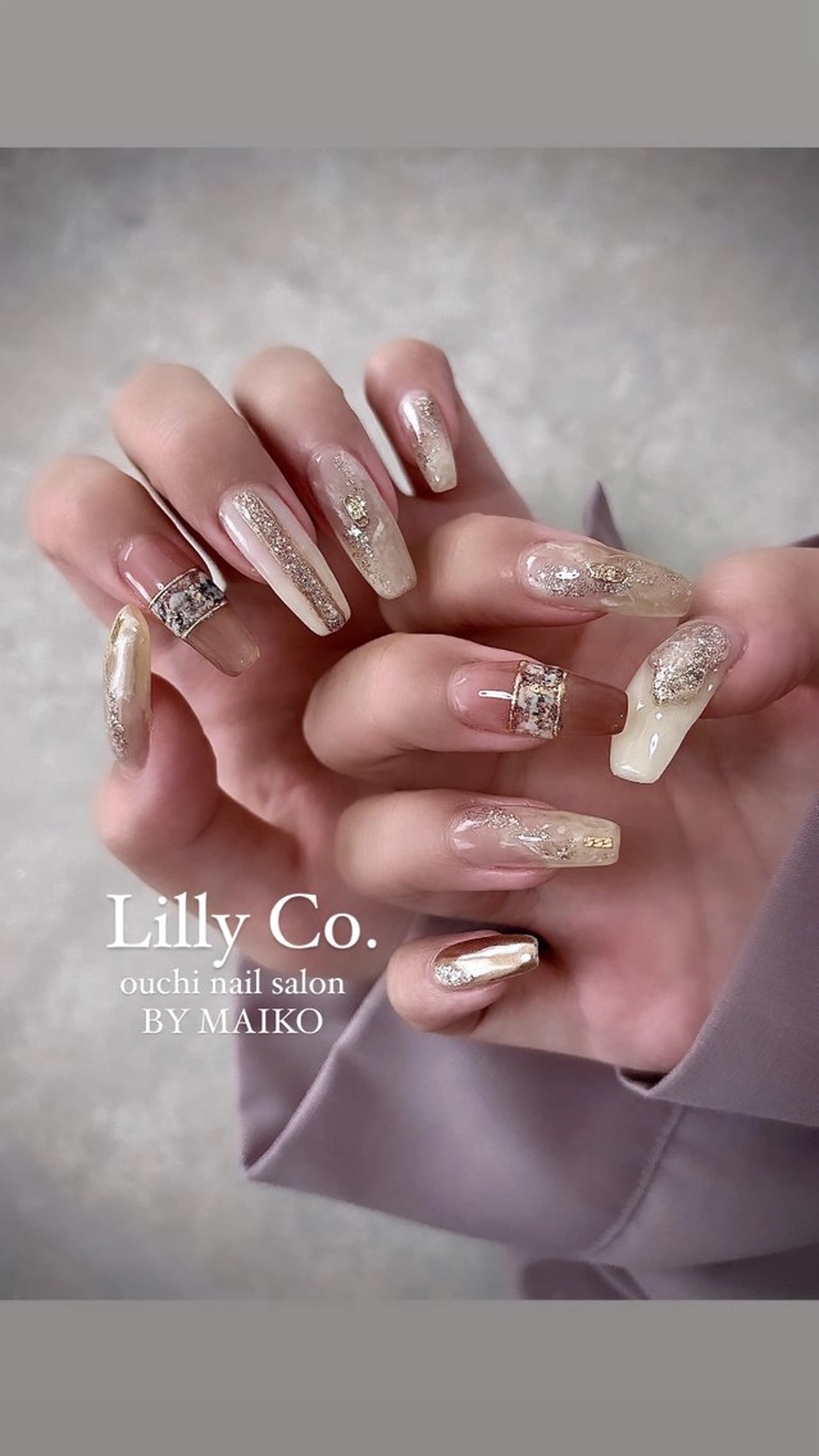 ネイル ニュアンスネイル ハンドネイル ハンドケア Lilly Co.のネイルデザイン