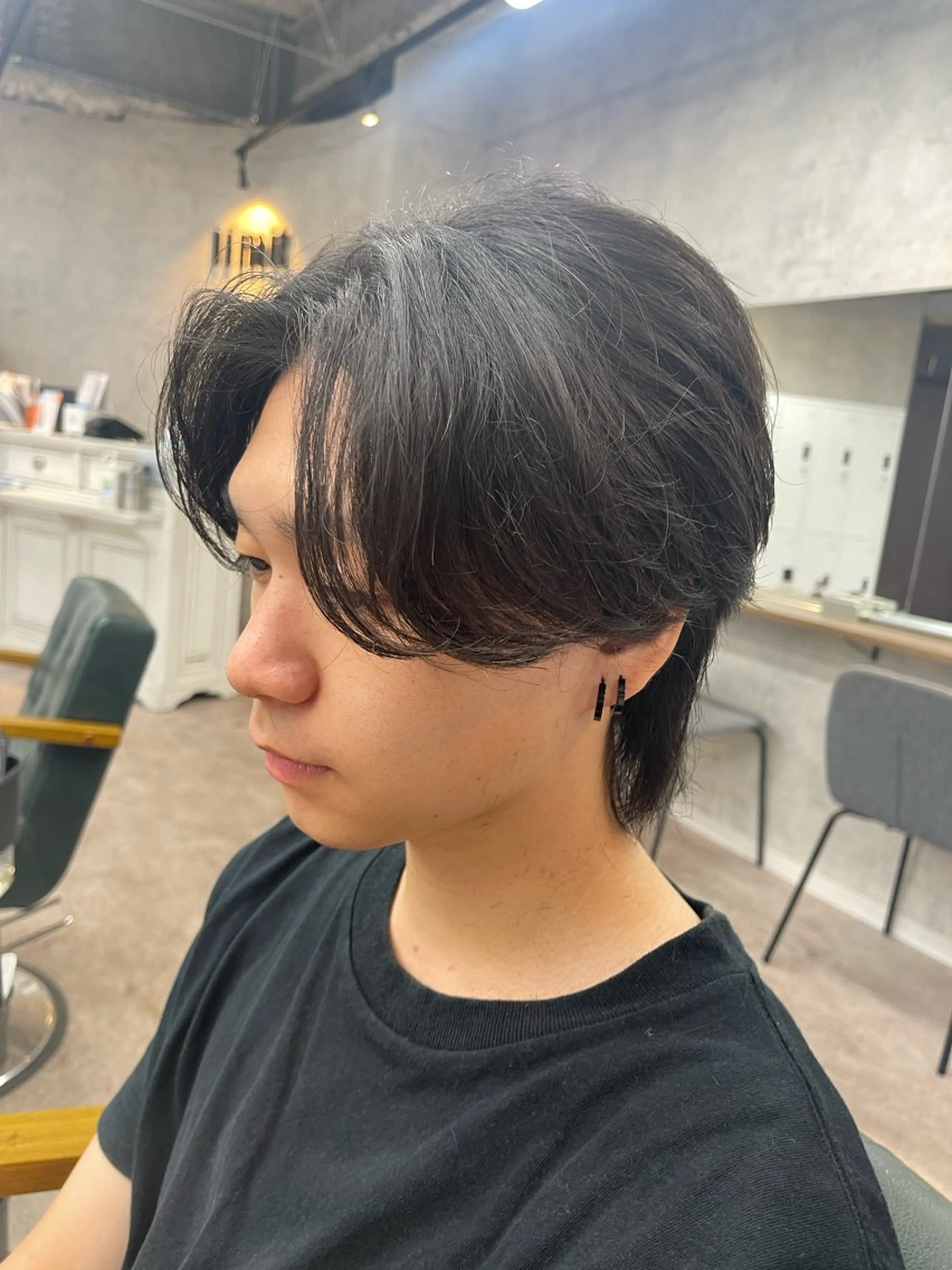 ミディアム パーマ メンズ カット パーマ ✨メンズ支持率no1 野上✨のヘアスタイル