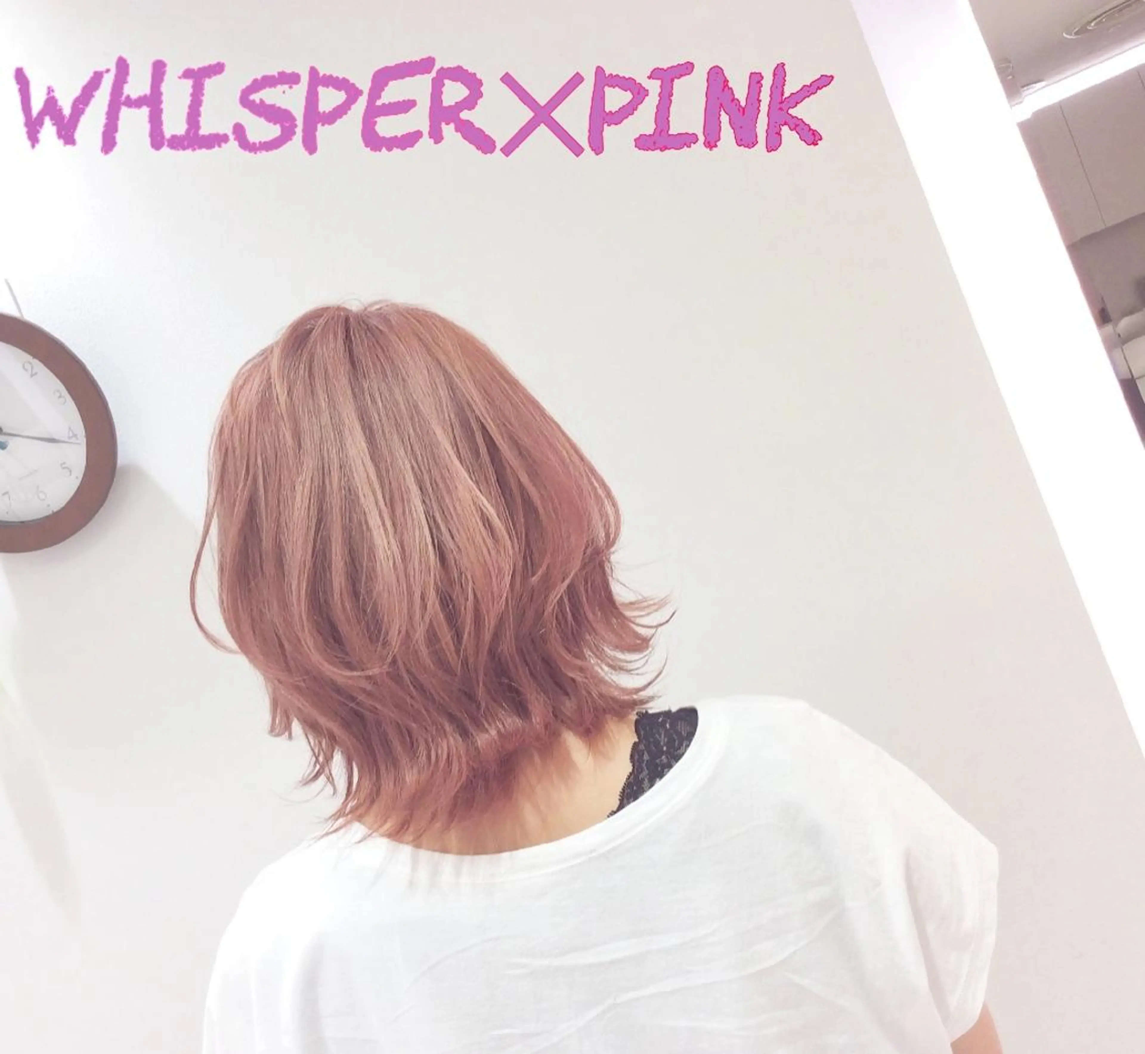 ミディアム カラー ピンクカラー ヘアカラー 大場 友稀のヘアスタイル