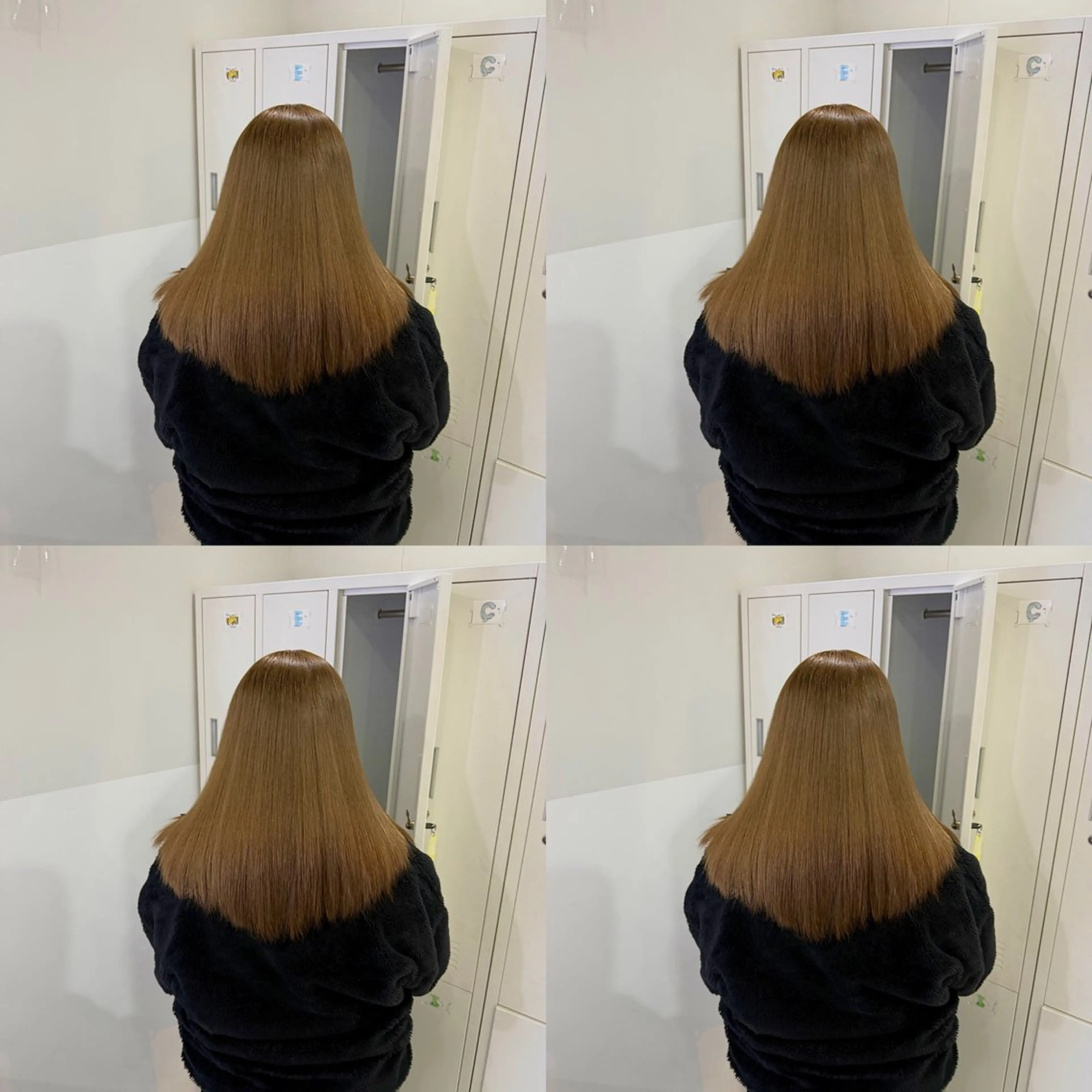 セミロング カラー ヘアカラー トリートメント 🦋REISA🦋 エクステ×ハイトーンのヘアスタイル