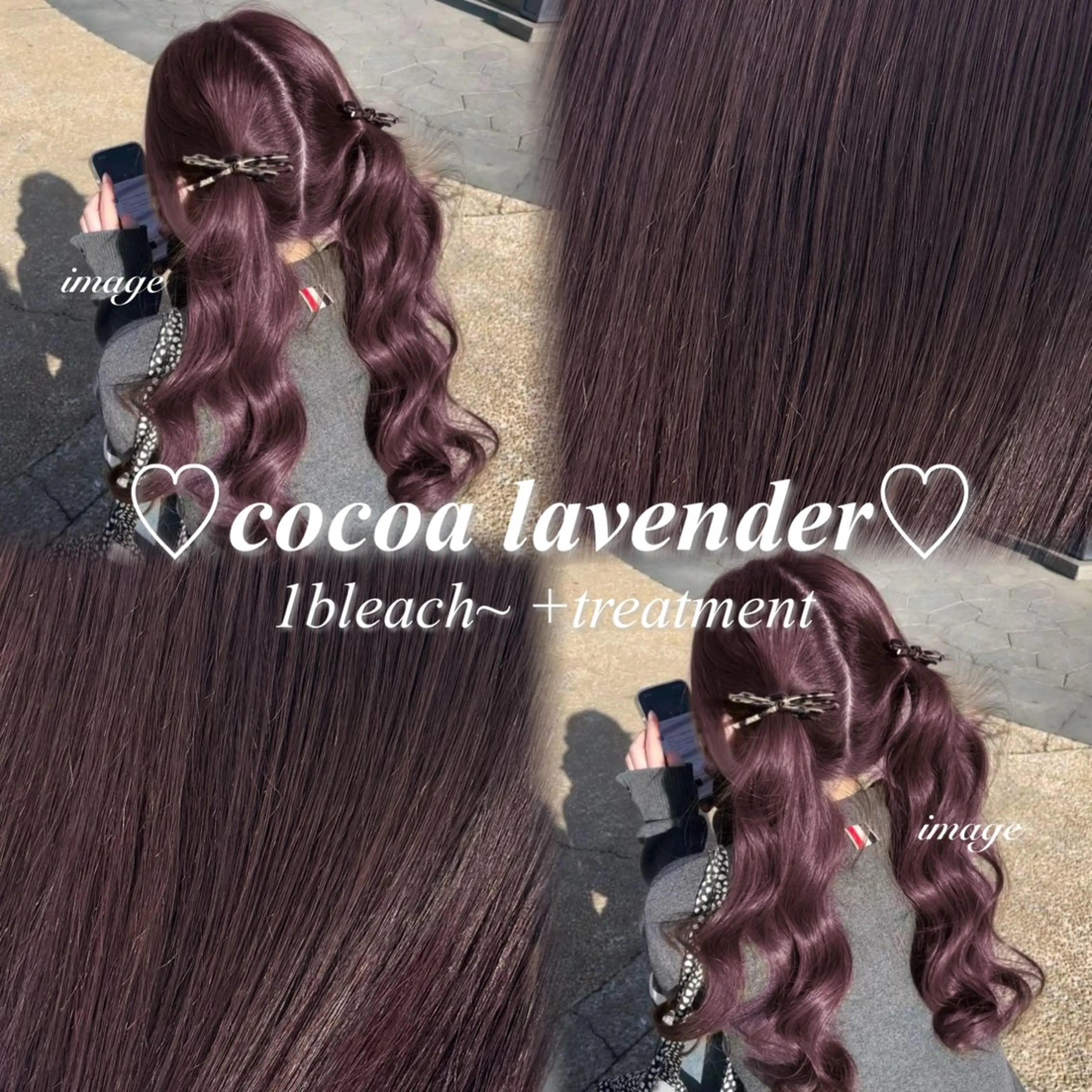 セミロング カラー ヘアアレンジ ヘアカラー トリートメント ヘッドスパ ヘアセット 🤍淡色ピンク&ラベ ンダーYUKI🤍のヘアスタイル