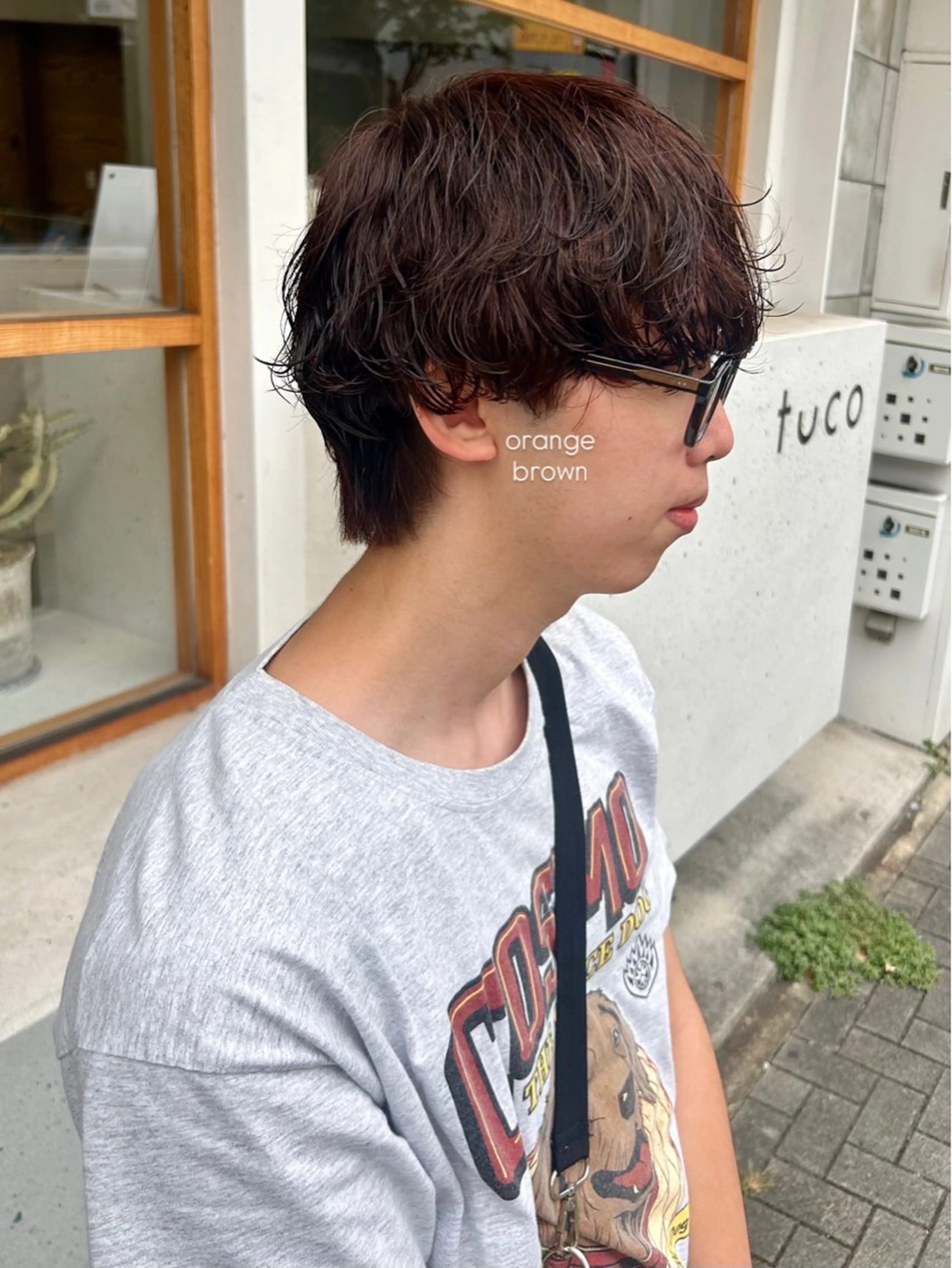 ショート カラー ブラウンカラー オレンジ オレンジブラウン トリートメント taoka ayaのヘアスタイル