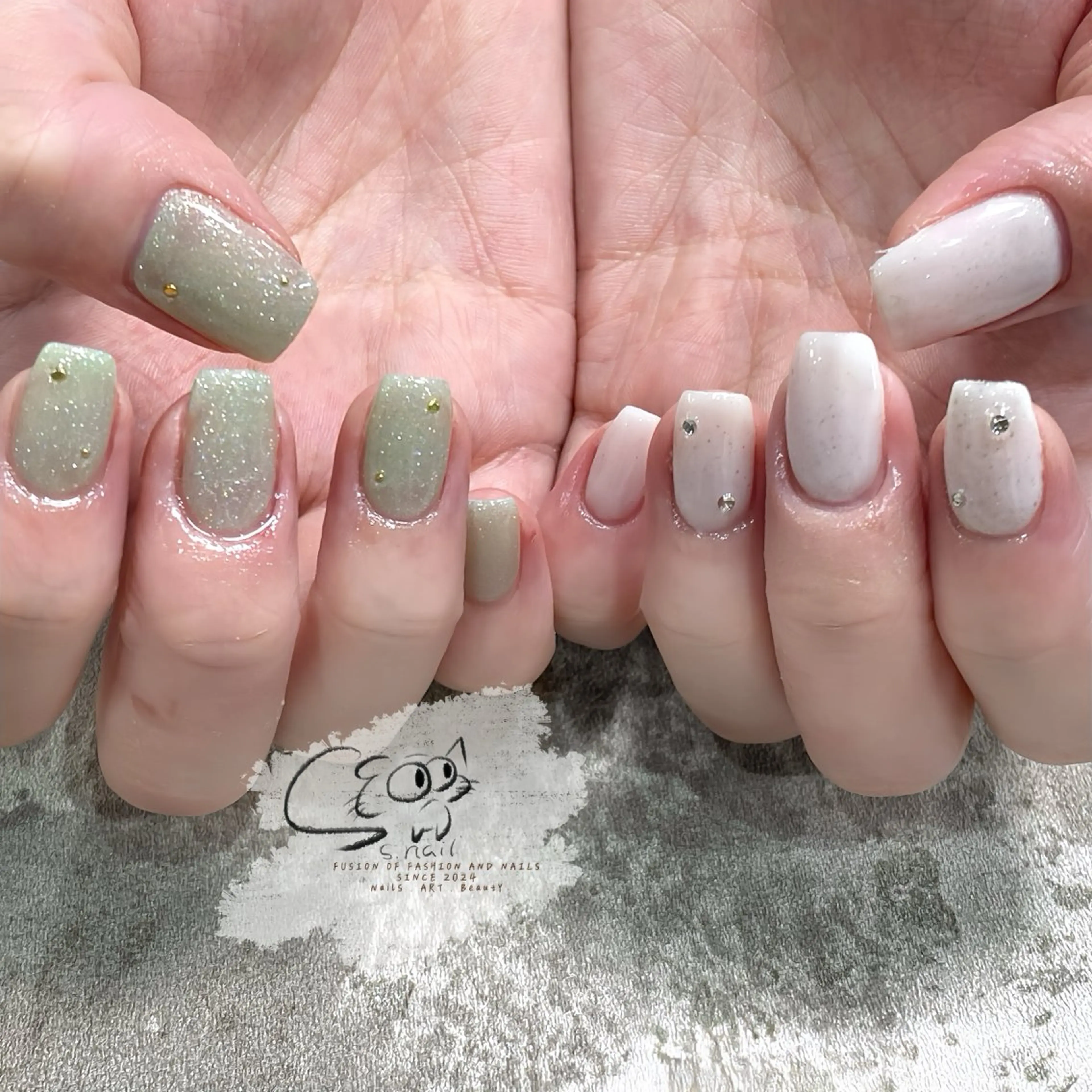 ネイル チークネイル フレンチネイル グラデーション マグネットネイル ワンカラーネイル S.nail _のネイルデザイン