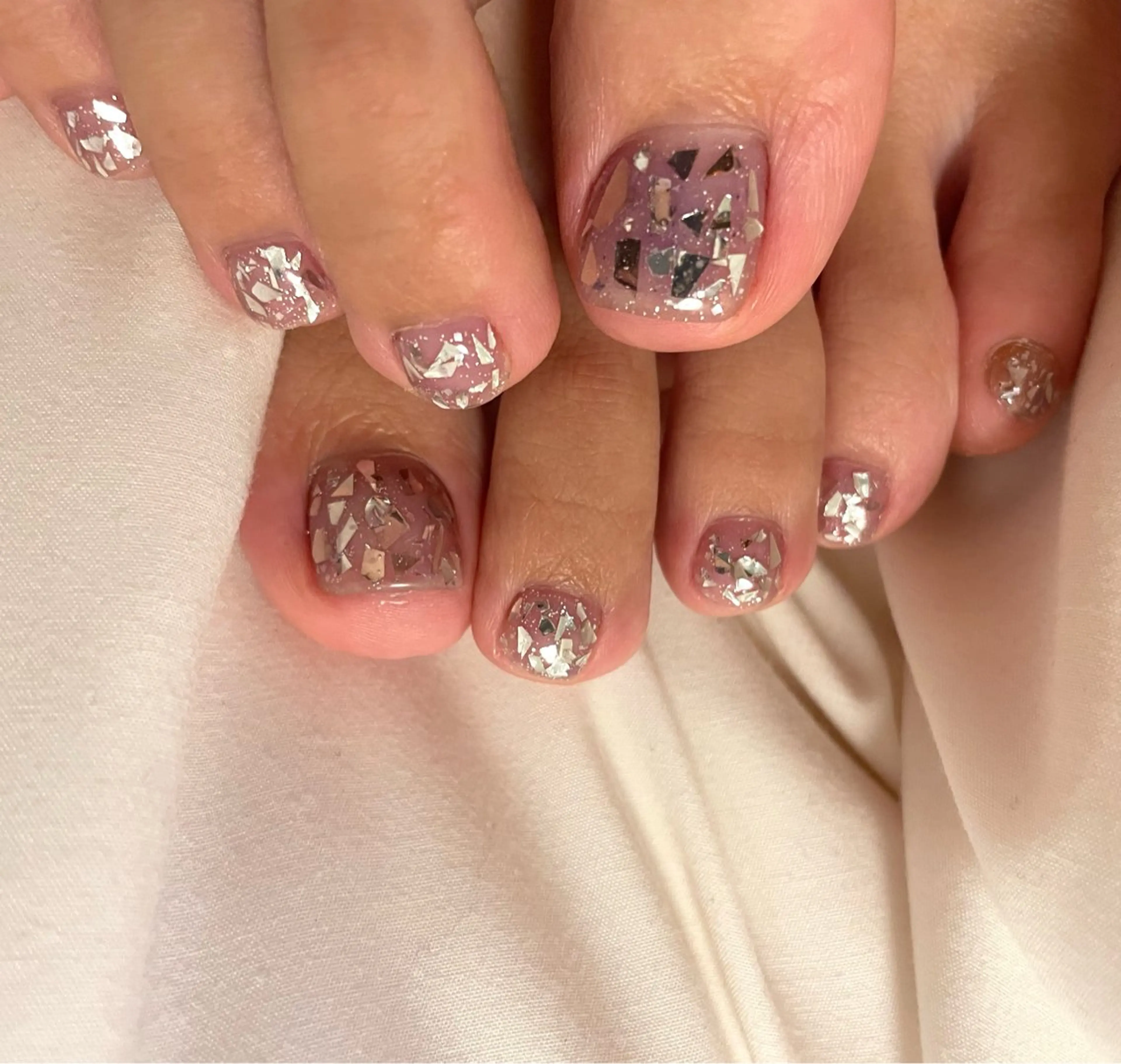 メンズ ネイル クリアネイル パープル Chérinail 爪のお手入れのネイルデザイン