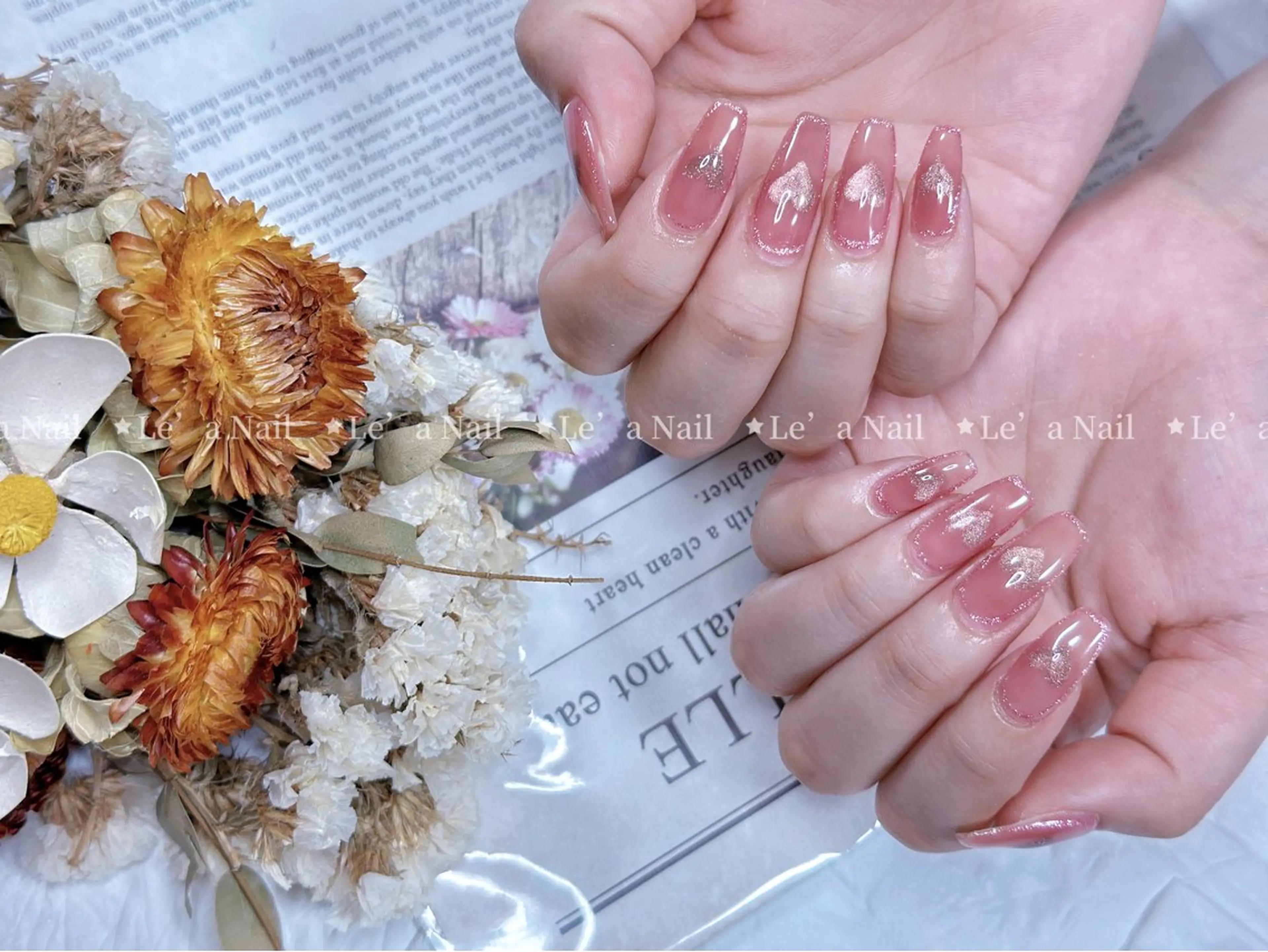 セミロング カラー ネイル Le’a NailSalonのネイルデザイン