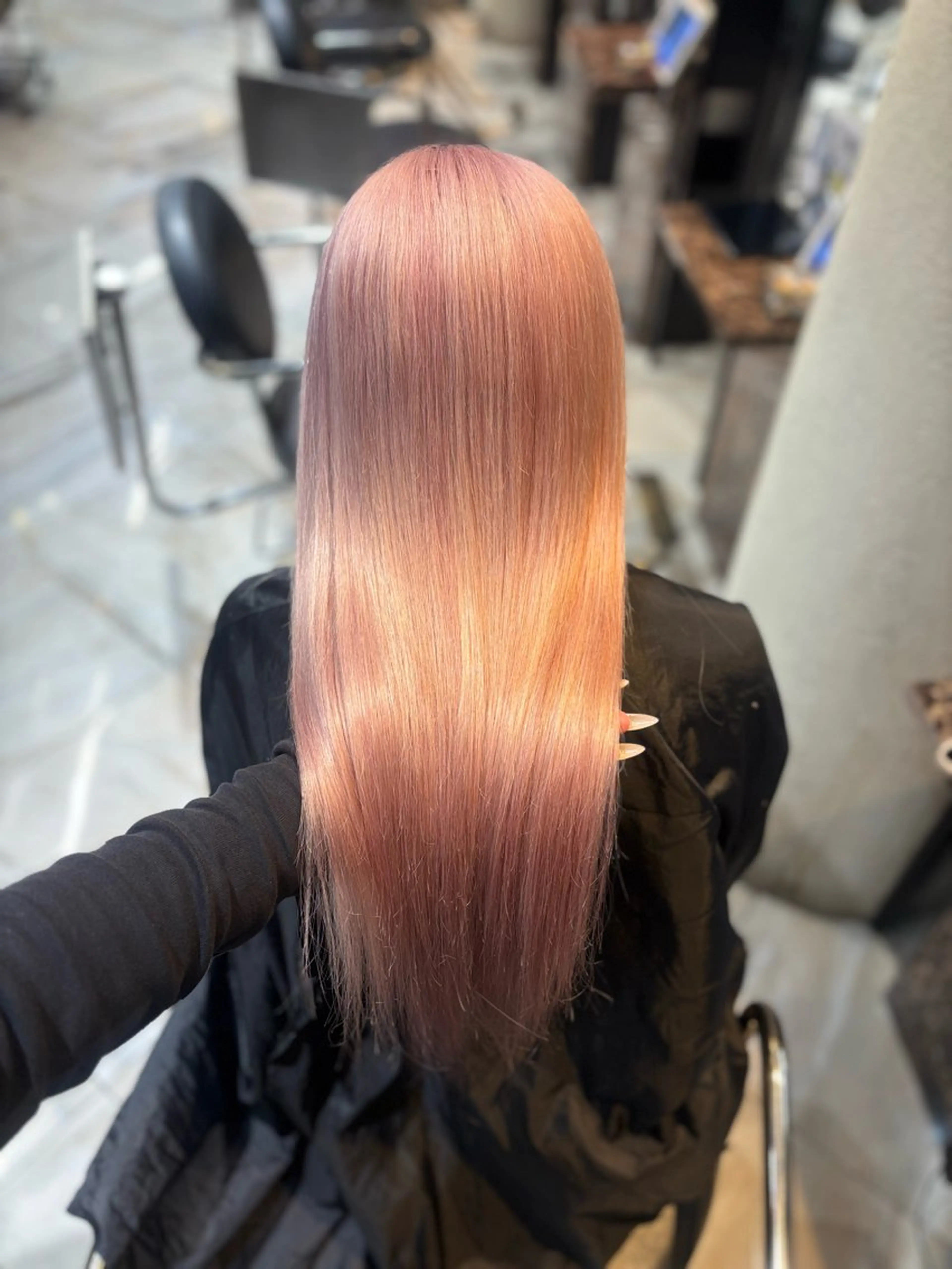 ロング カラー ピンクカラー ヘアカラー 大阪 梅田/ ハイトーン/エクステのヘアスタイル