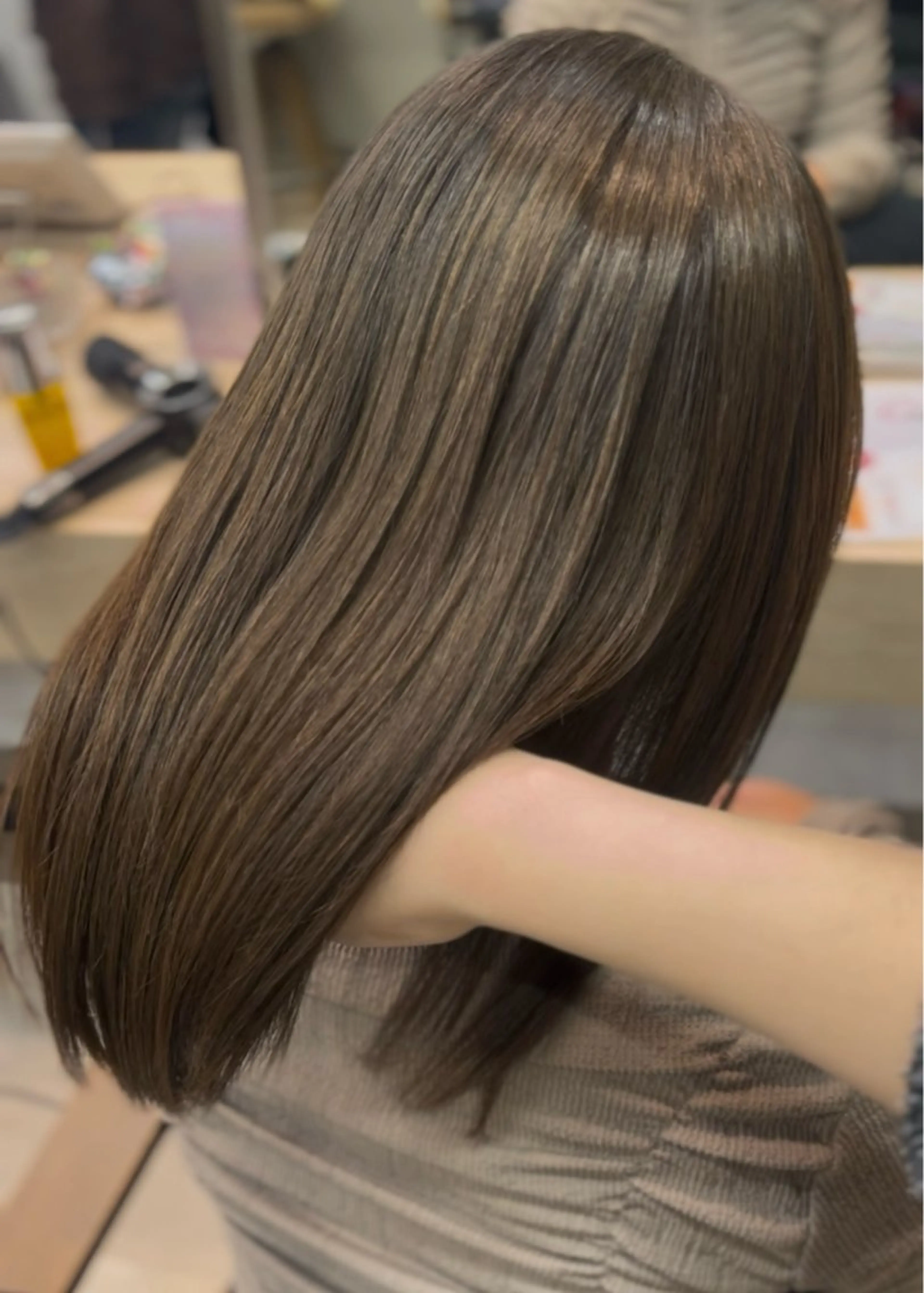 カラー ブラウンカラー オリーブブラウン レイヤー⌇﻿髪質改善 ⌇﻿misato🩶のヘアスタイル