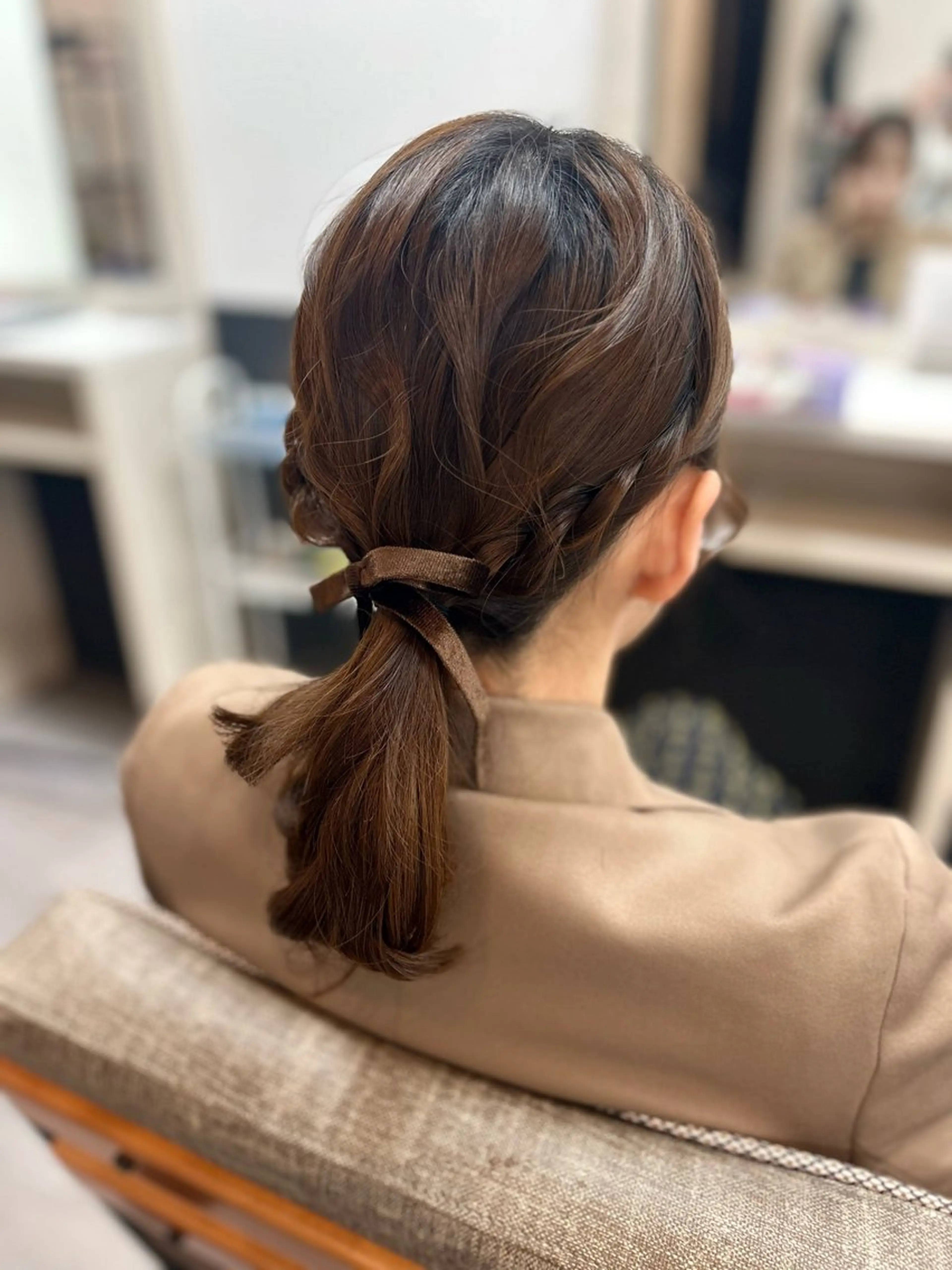 セミロング ヘアセット 艶髪カラー┊︎ レイヤーボブ🍀きりのヘアスタイル