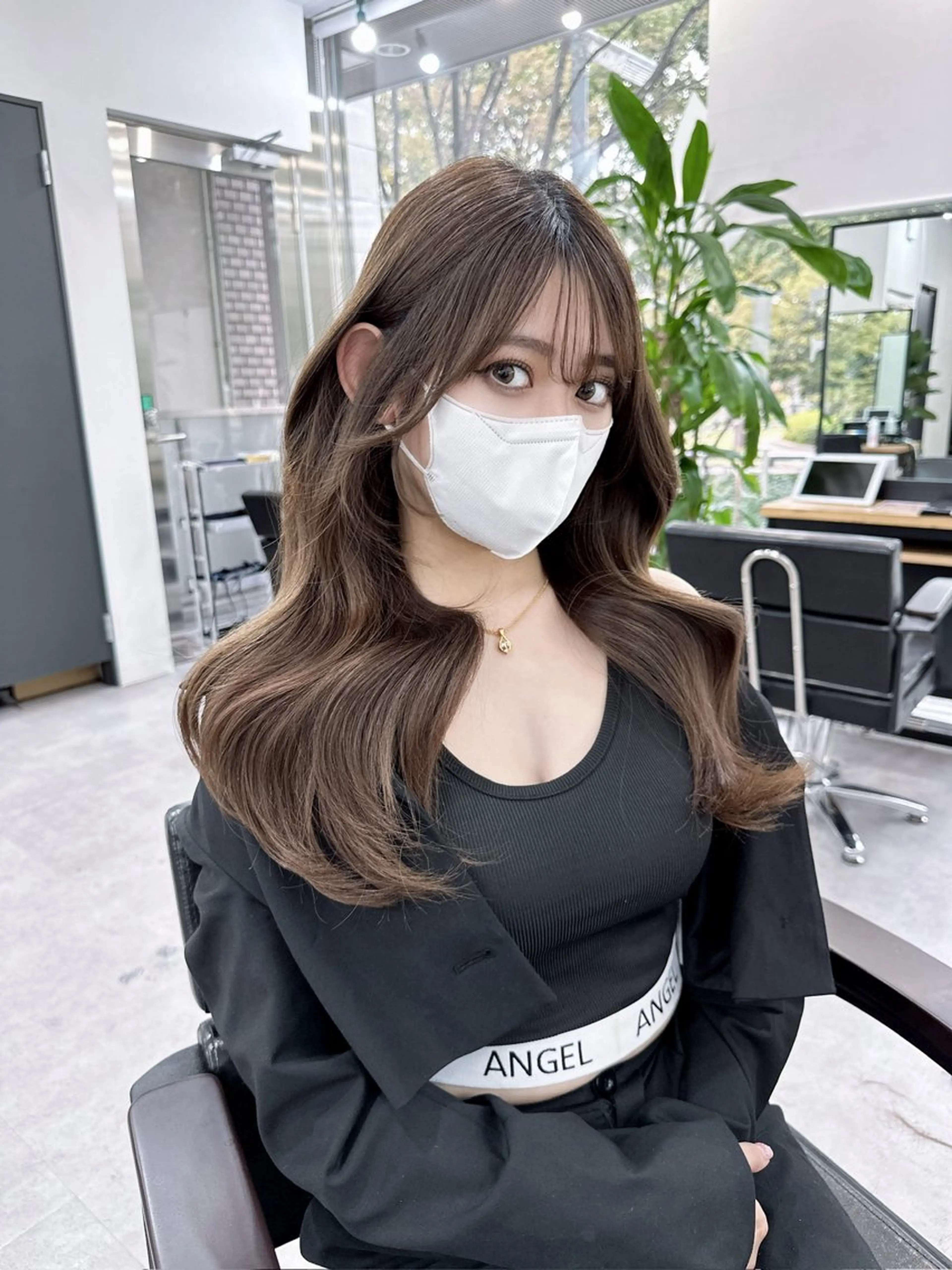 ロング 韓国風ヘア kiti Sakaeのヘアスタイル