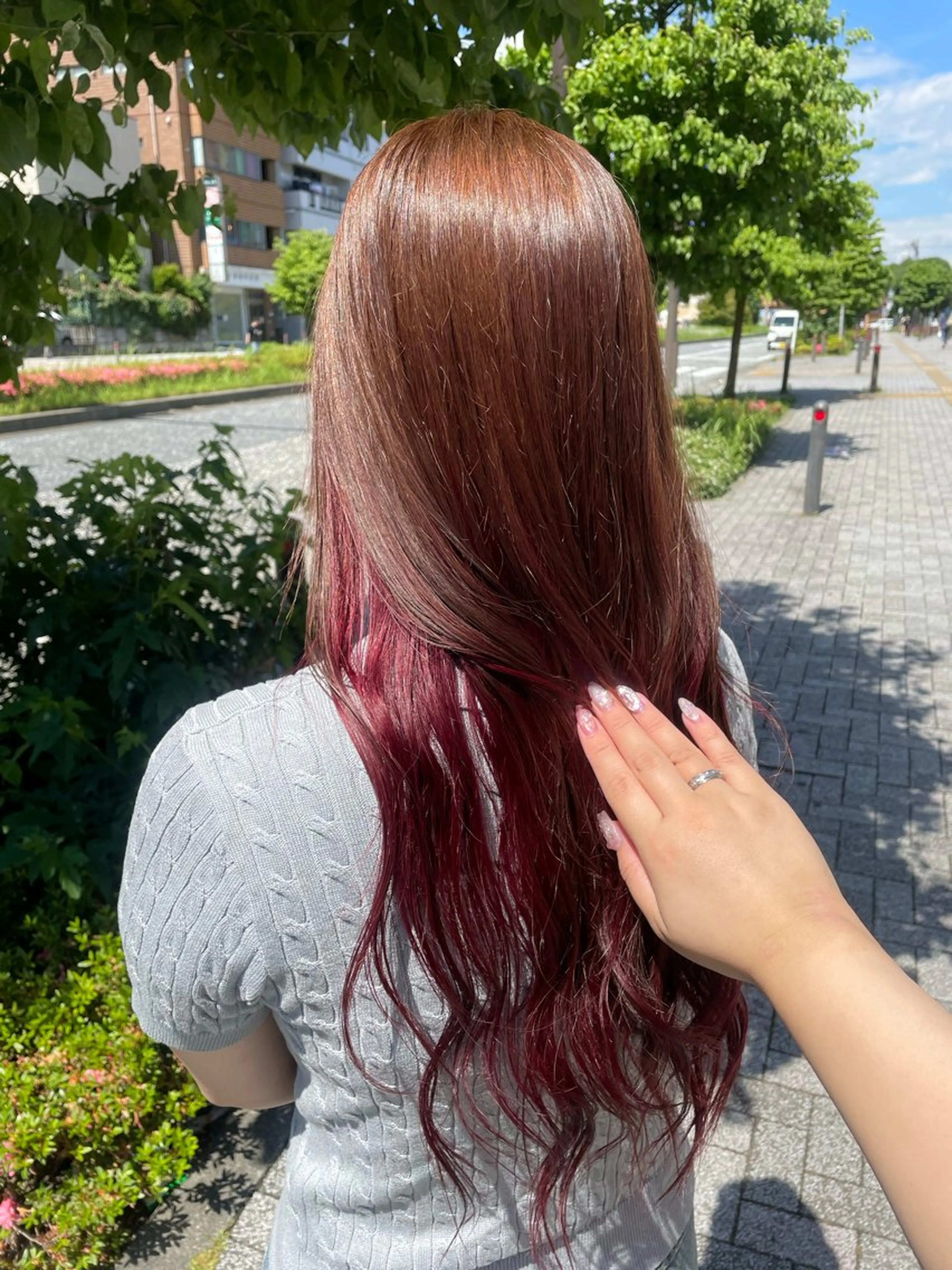 ロング カラー ヘアカラー トリートメント 💞暖色カラー 💞risaのヘアスタイル