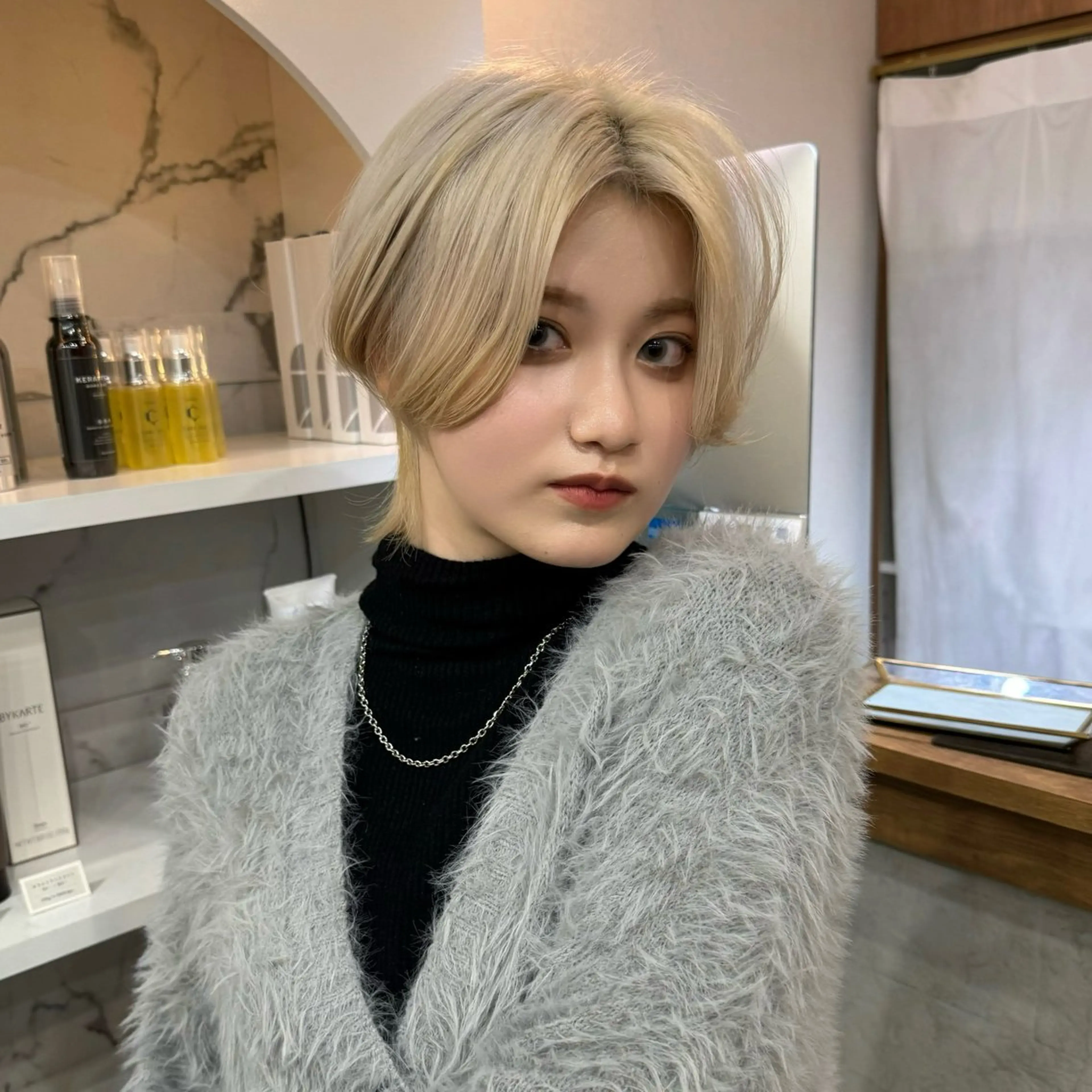 ショート カラー エクステモデル募集 💗大阪梅田/川上のヘアスタイル