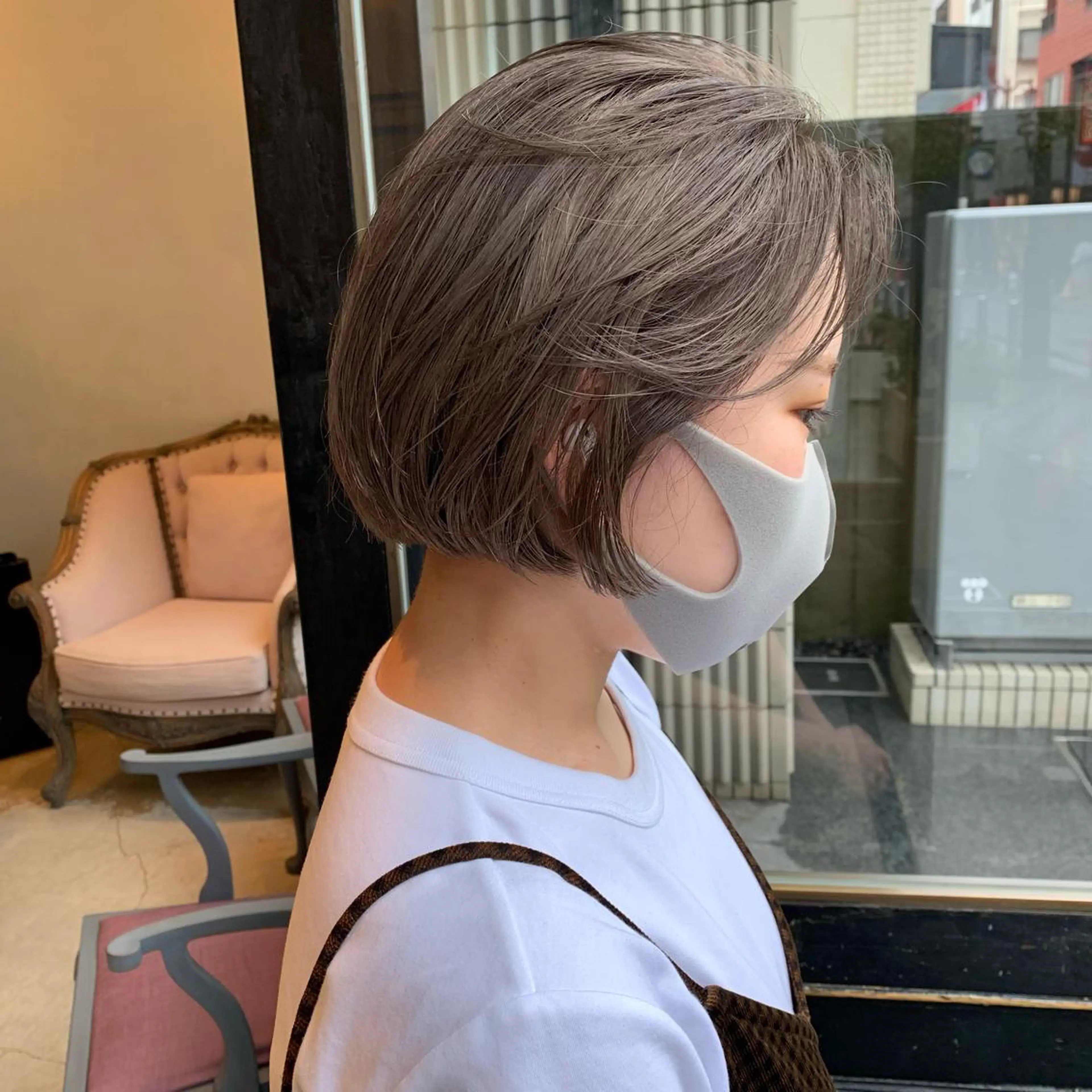 ミディアム カラー ヘアカラー SAKINO. ベージュカラーのヘアスタイル