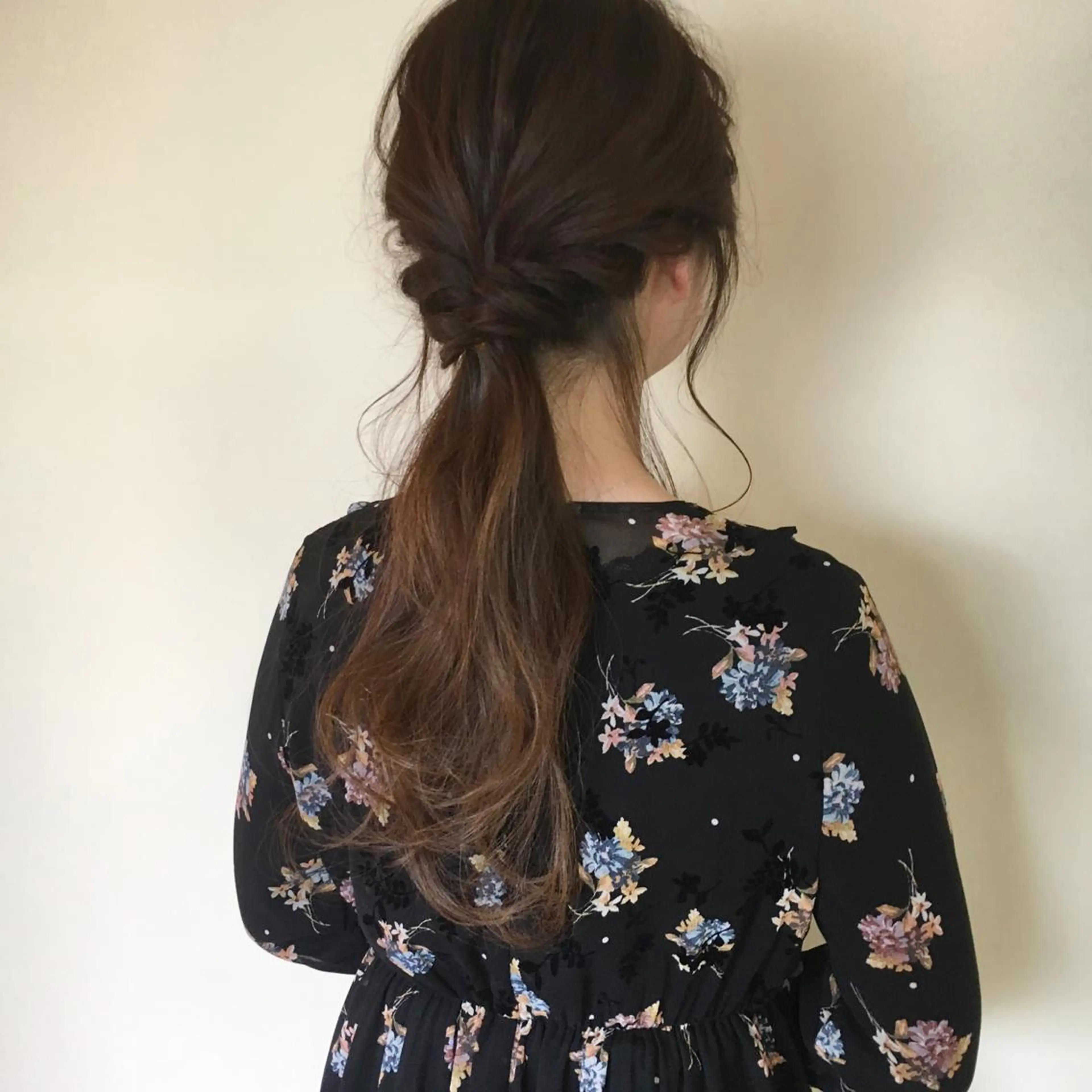 ロング カラー ヘアアレンジ 薬院:今泉/上川美幸 ボブ/顔周りレイヤーのヘアスタイル