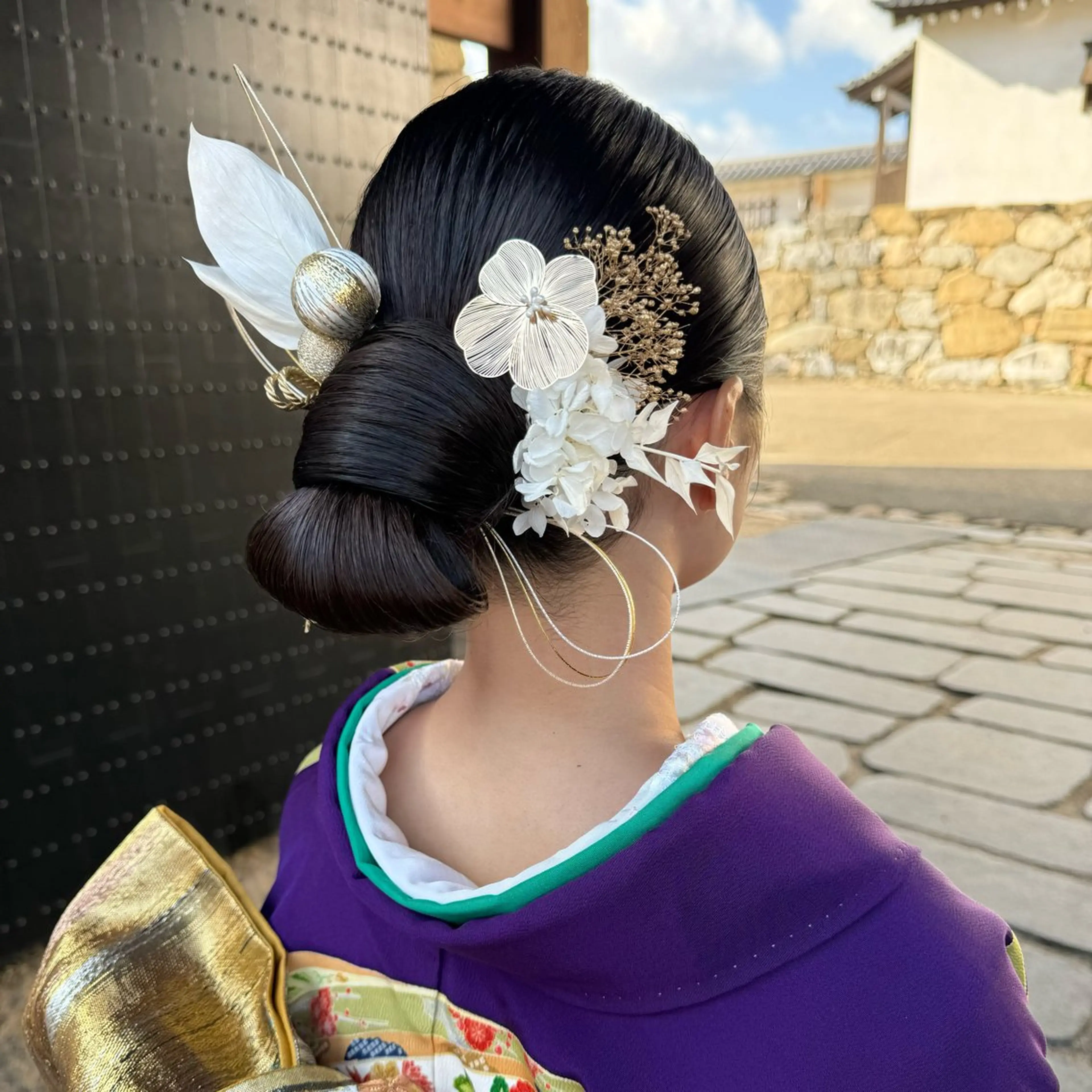 ロング ヘアアレンジ 成人式 松木 花鈴のヘアスタイル