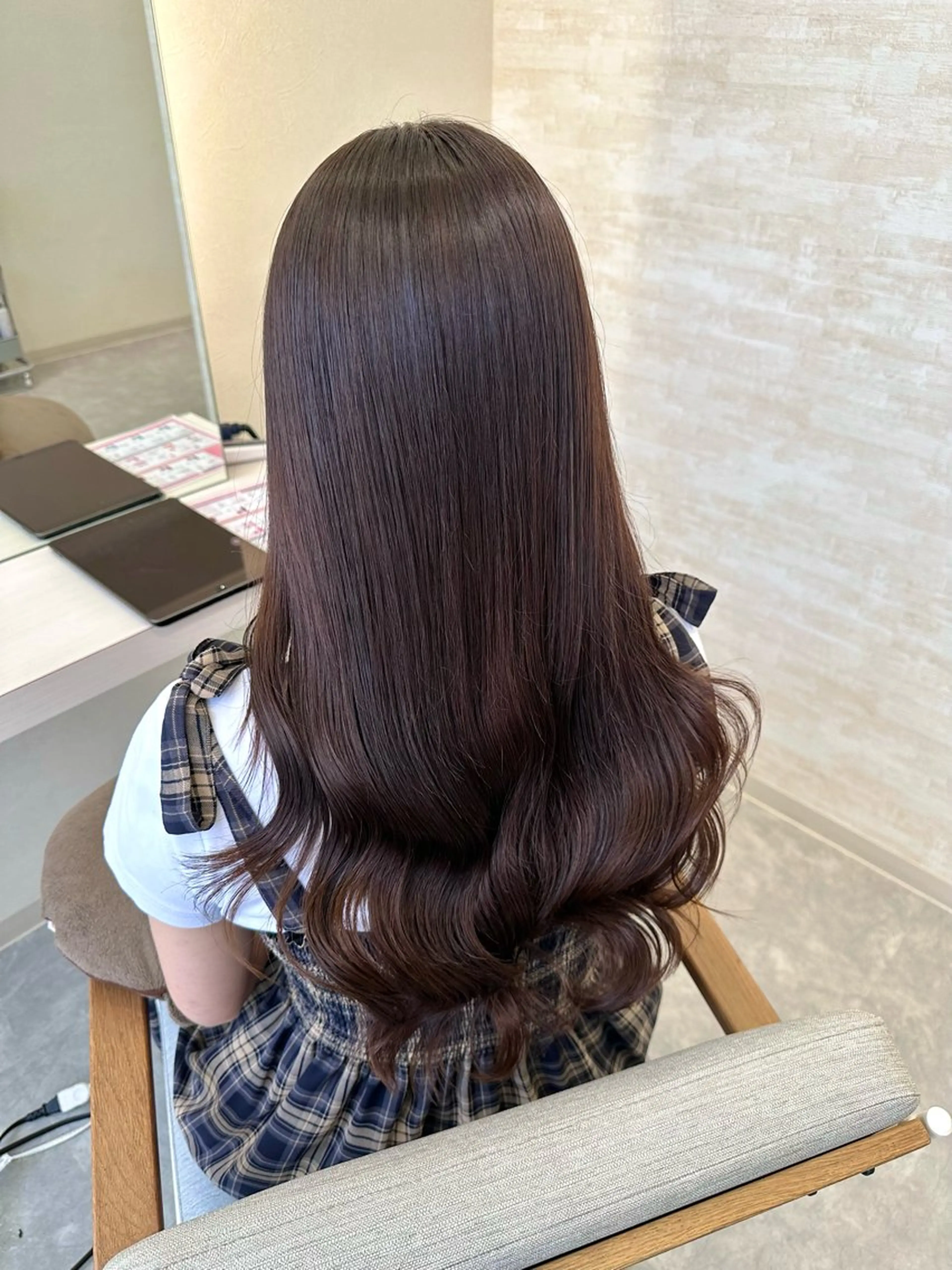 ロング ヘアカラー トリートメント 髪質改善&ヘアケア 永山若奈のヘアスタイル