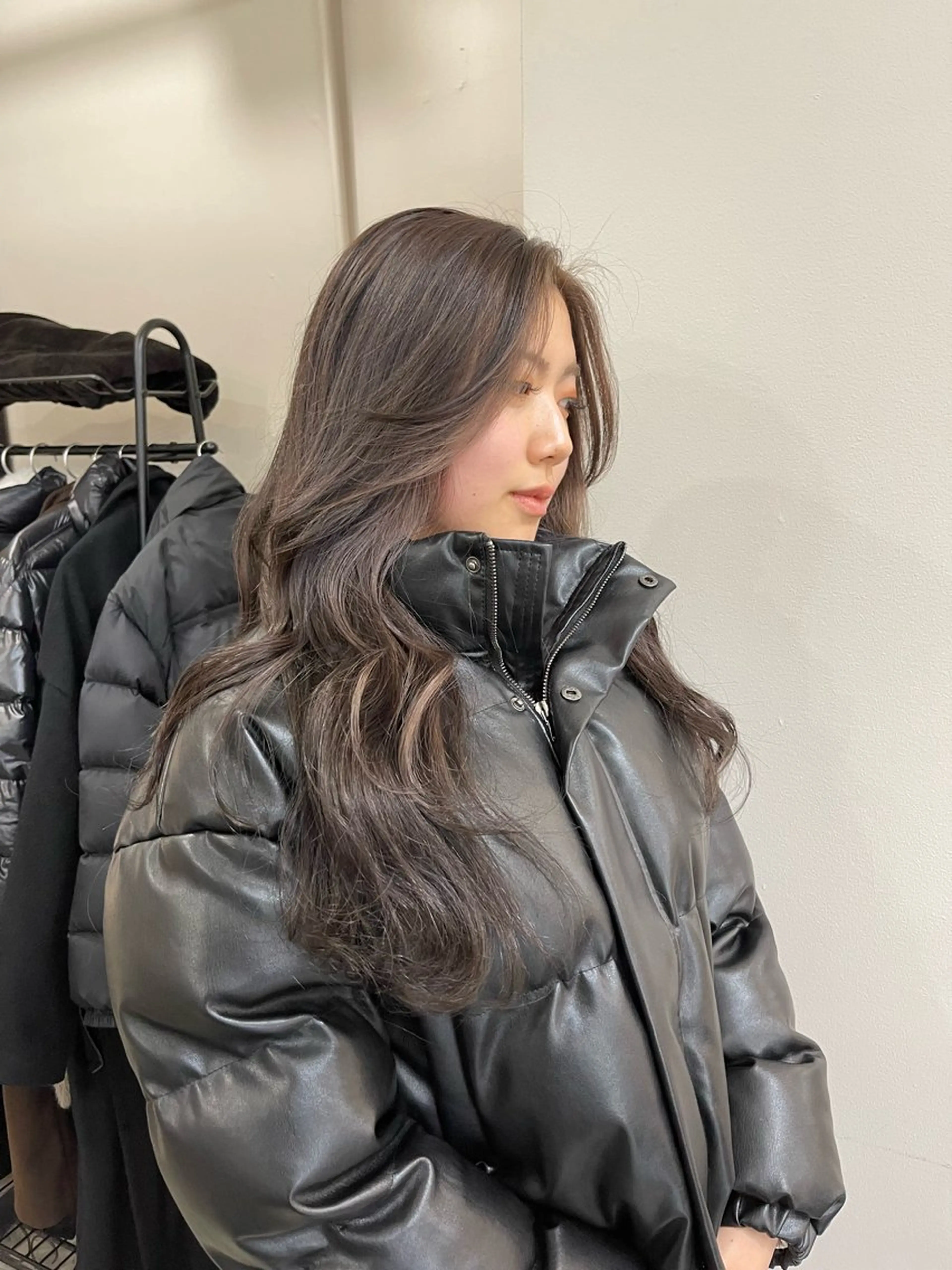 ロング カラー ミストバング  フェイスフレーミング カット ヘアカラー トリートメント 透明感カラー/レイヤ ー/艶髪/NENEのヘアスタイル