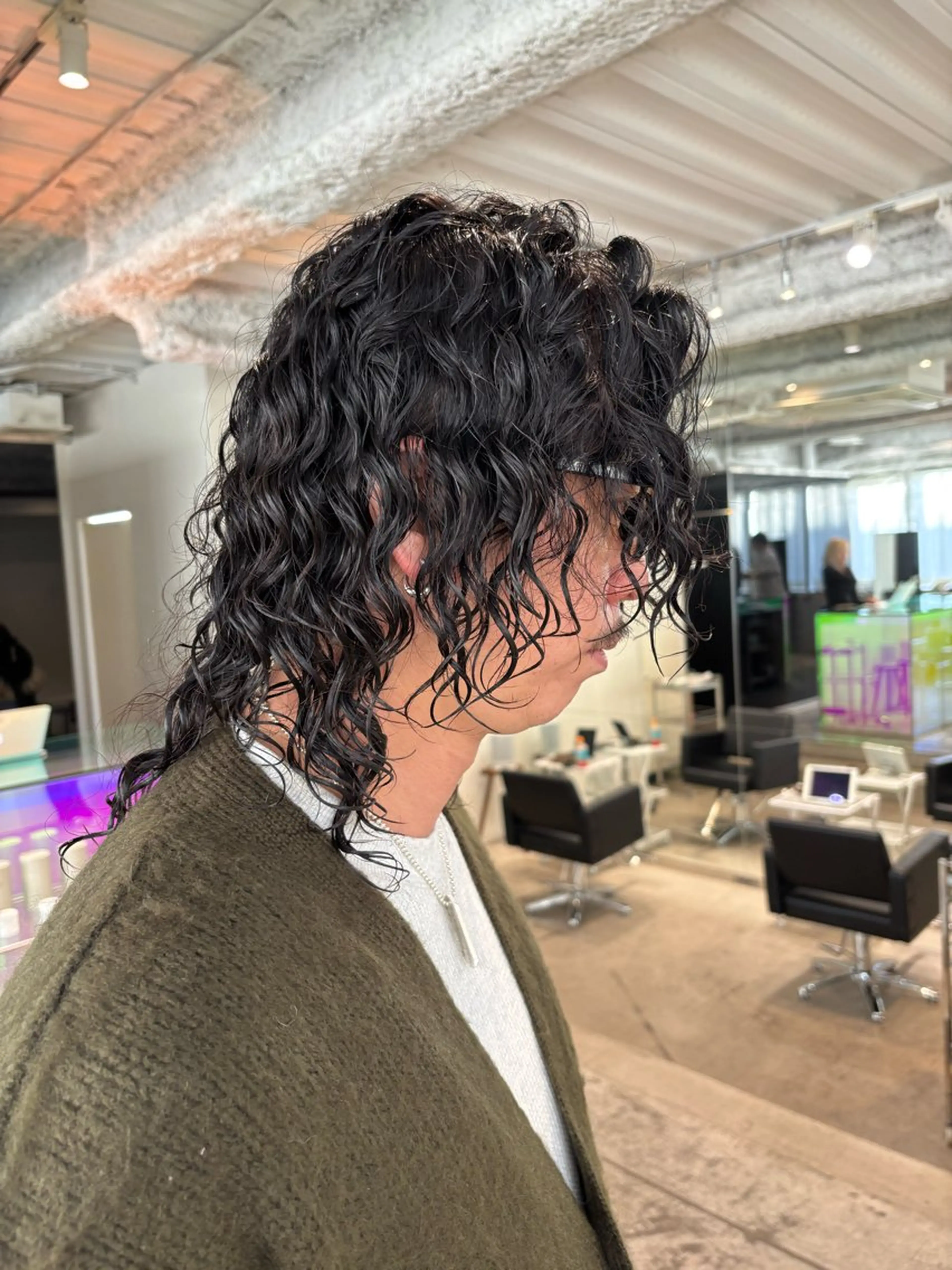 ミディアム パーマ メンズ カット パーマ トリートメント ANY/須田麻人 /パーマスタイルのヘアスタイル