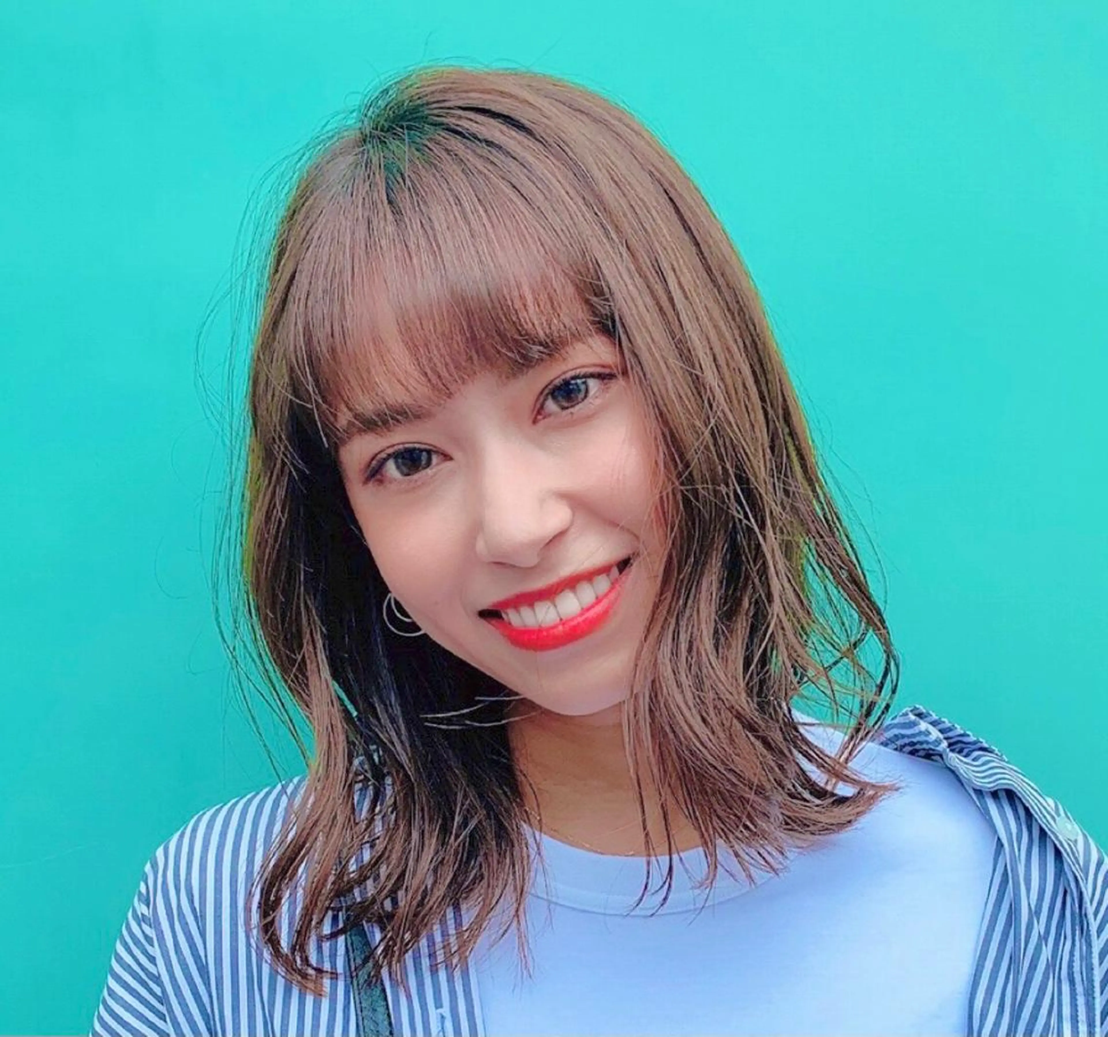 ミディアム 髪質改善🇰🇷レイ ヤーカット/艶透明髪のヘアスタイル