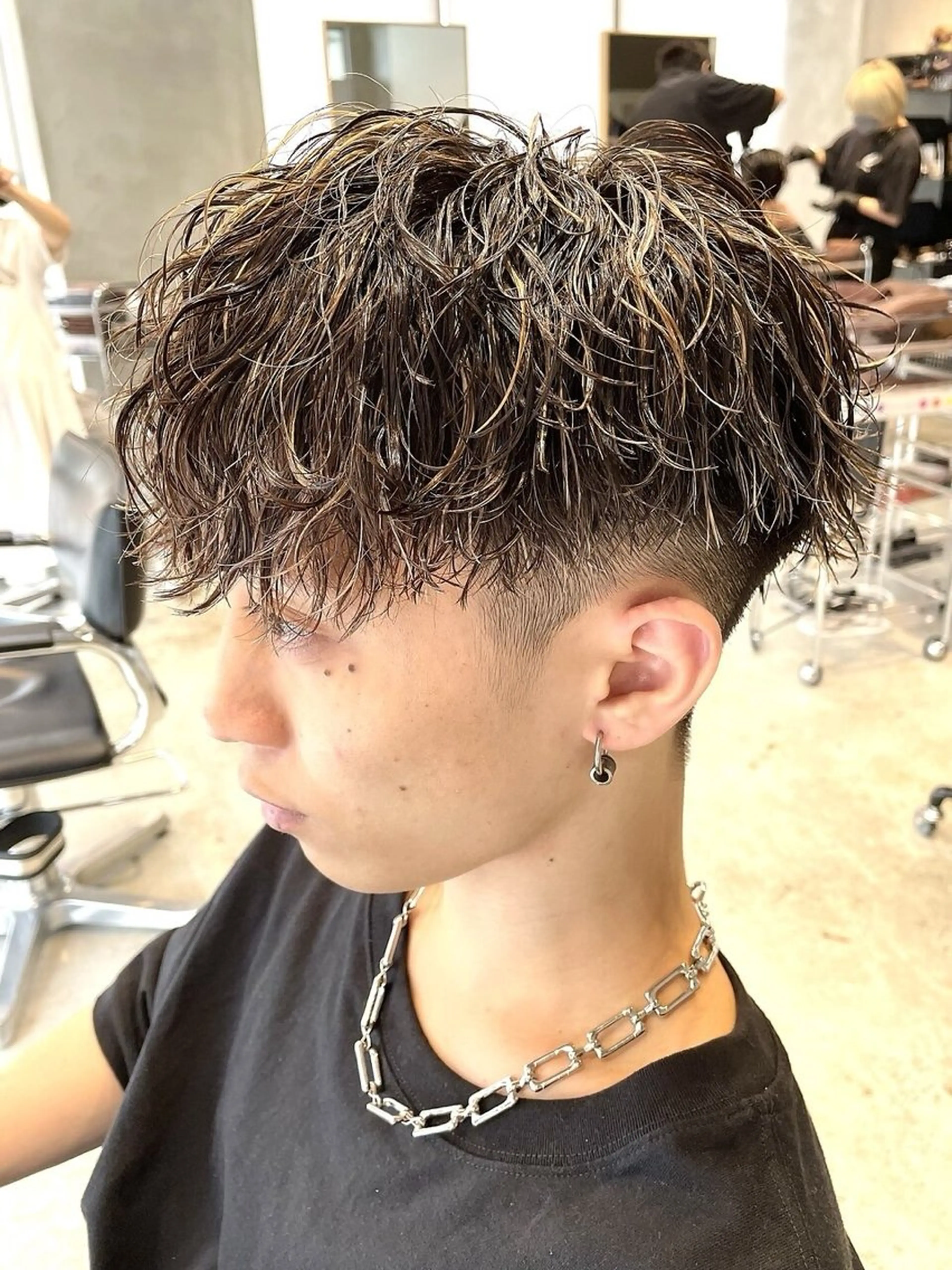 ショート パーマ メンズ カット パーマ SENTA✨メンズ パーマ✨fifth栄のヘアスタイル