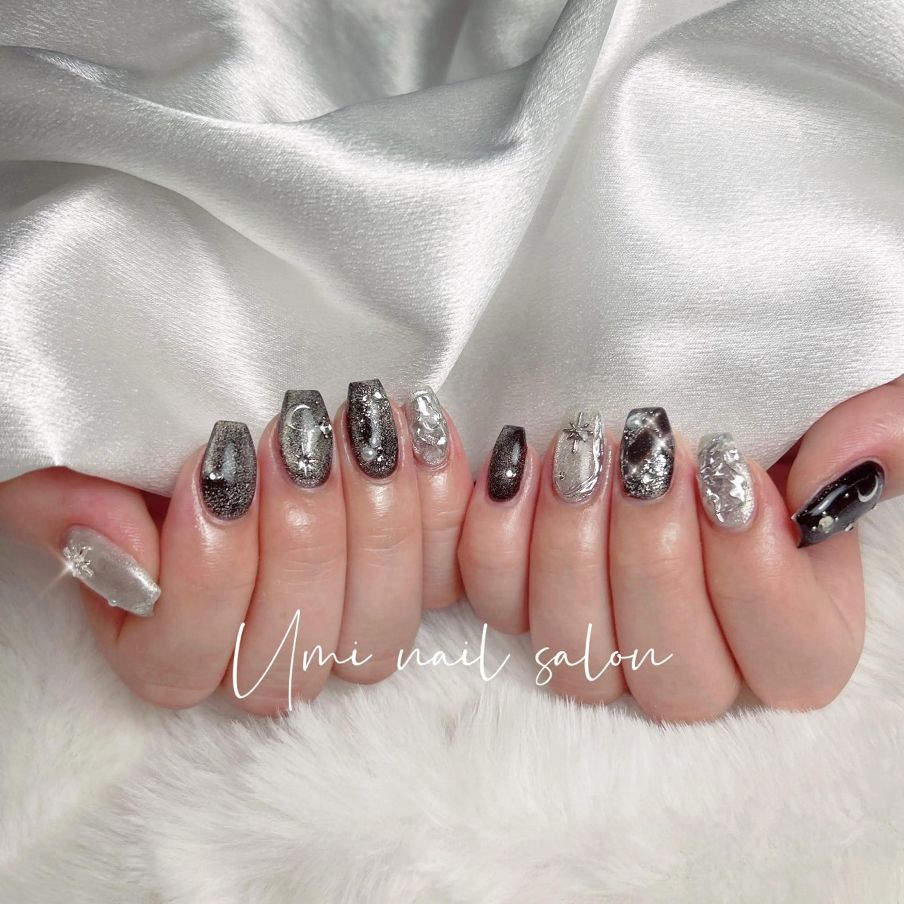 ネイル クリアネイル 成人式 長さ出し フラッシュネイル フットネイル Umi.yuri 🎀のネイルデザイン