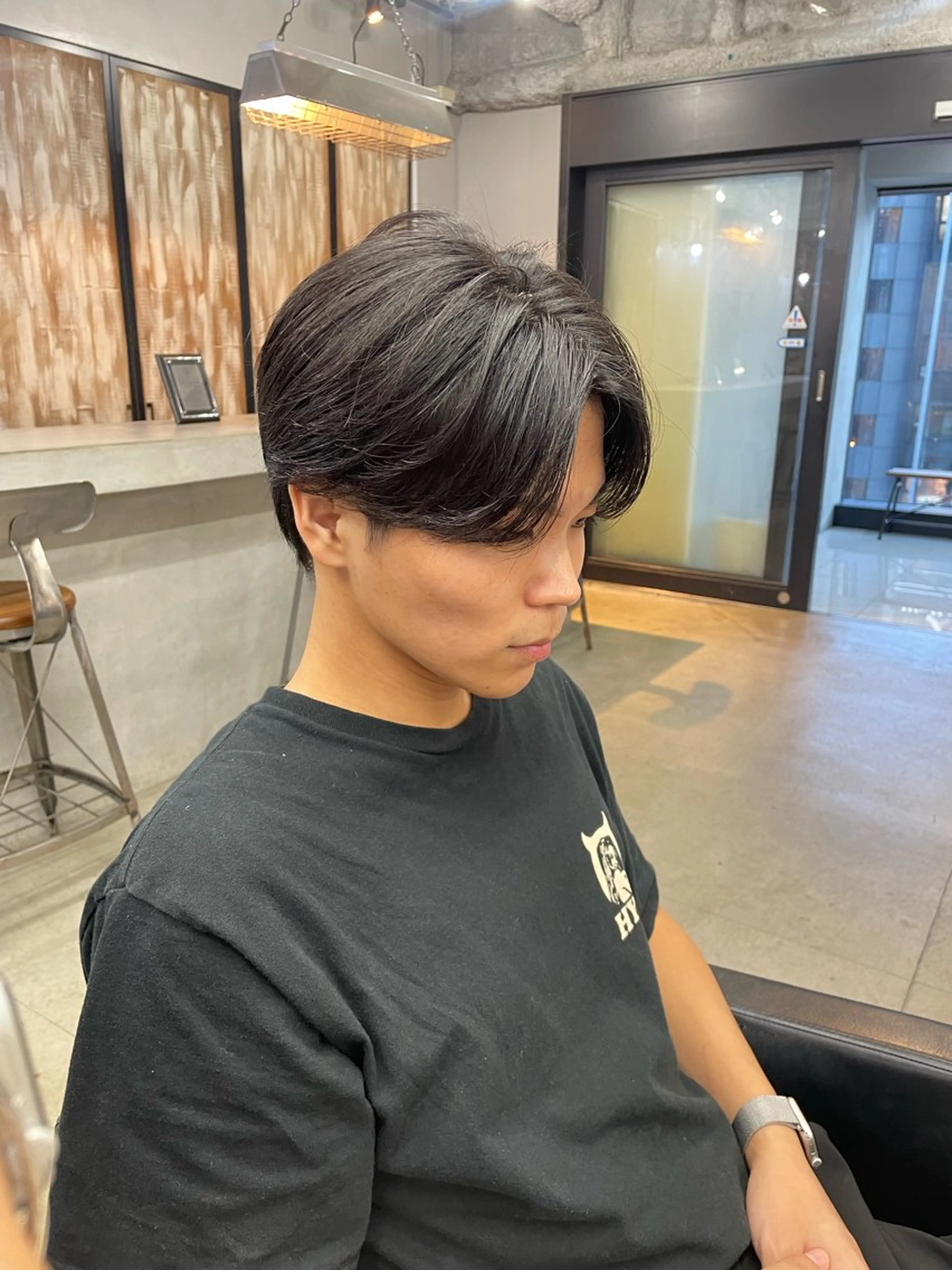 パーマ メンズ カット パーマ トリートメント ヘアセット 新宿/韓国ヘア/ 髪質改善ストレートのヘアスタイル