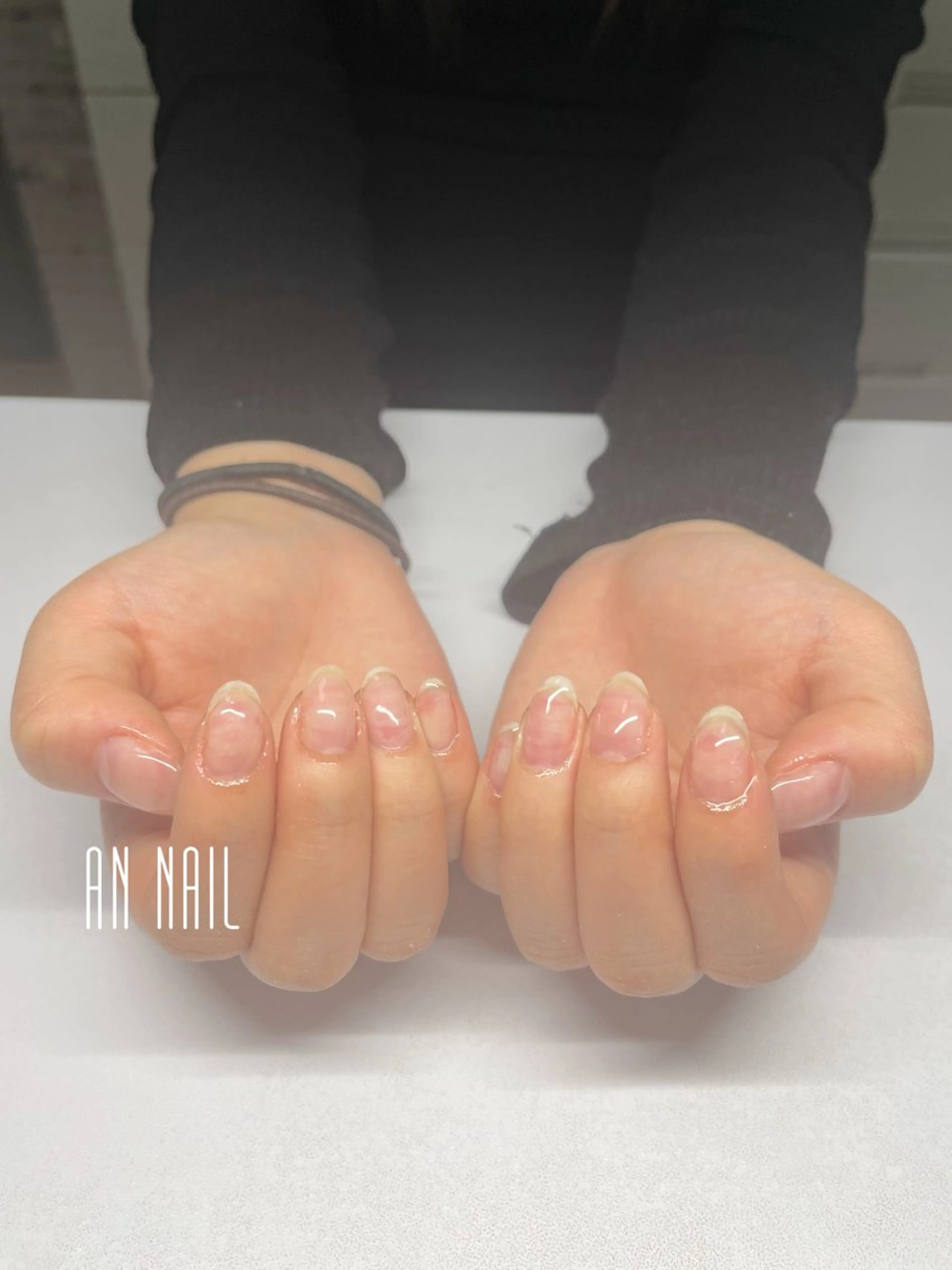ネイル クリアネイル オフィスネイル ハンドネイル AN Nailのネイルデザイン