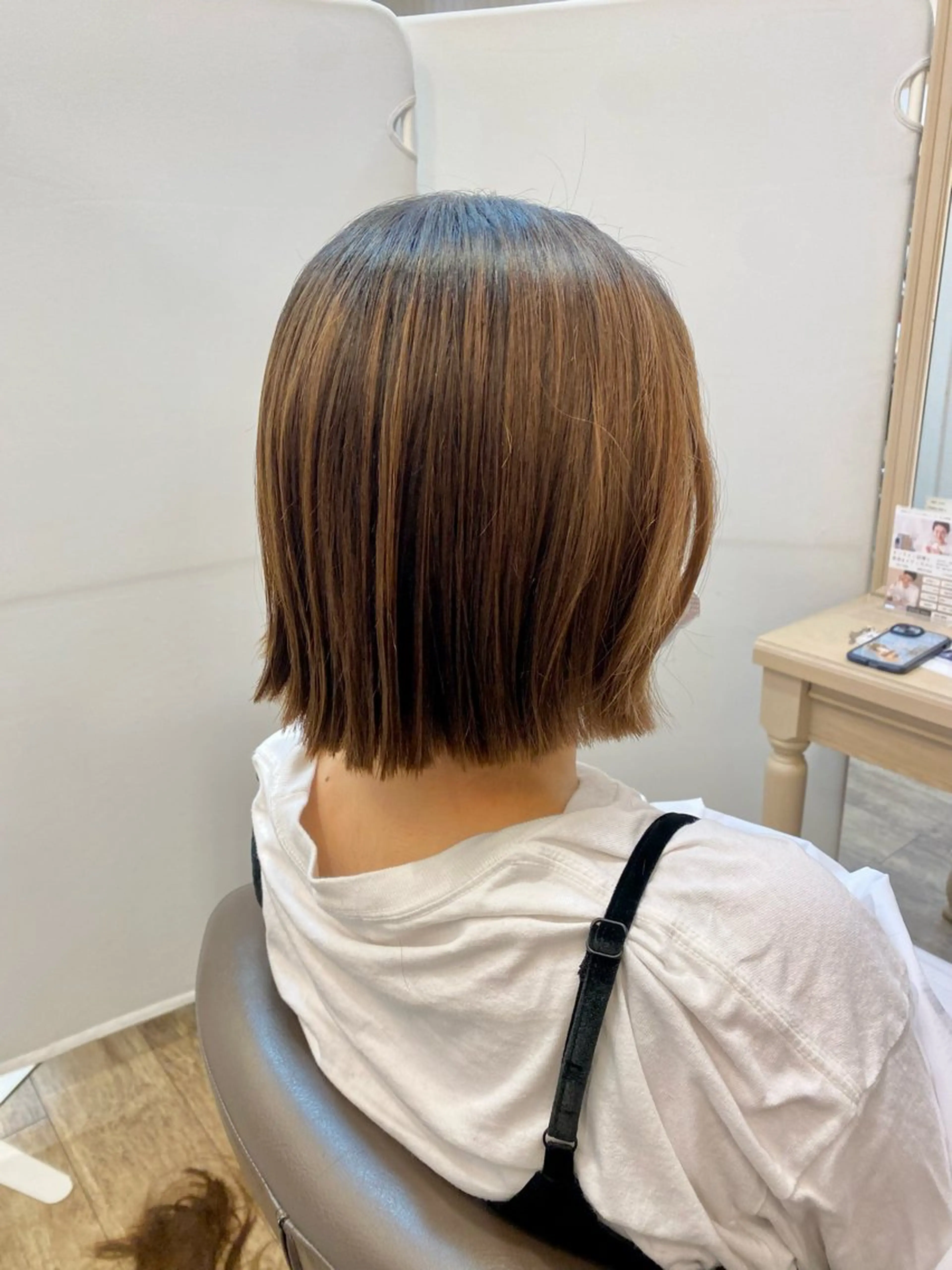 ショート 切りっぱなしボブ ボブ 長嶋 花梨のヘアスタイル