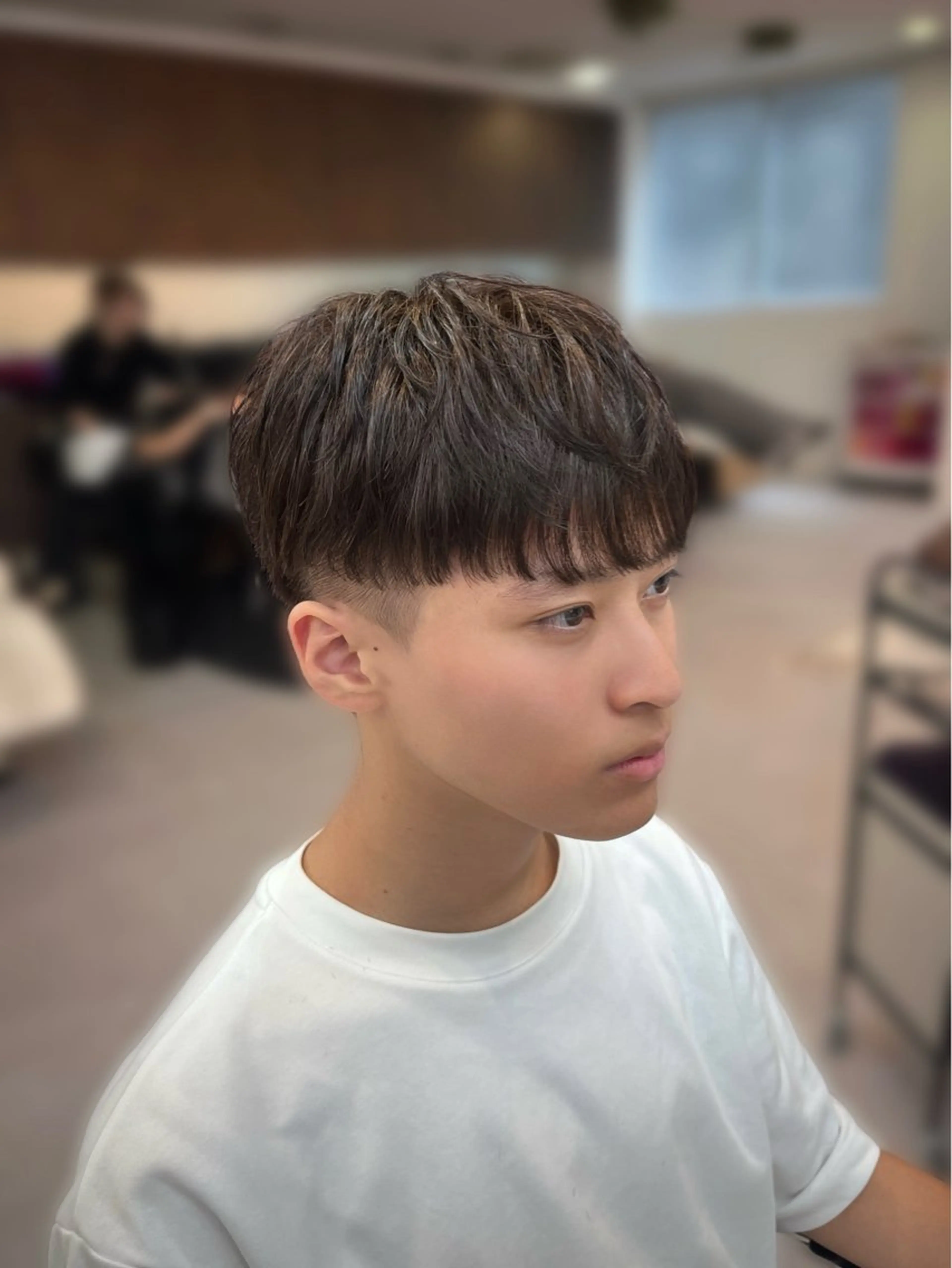 カラー メンズ マッシュ ブラウンカラー オリーブブラウン 💠つたふうか/ 韓国/メンズヘア💠のヘアスタイル