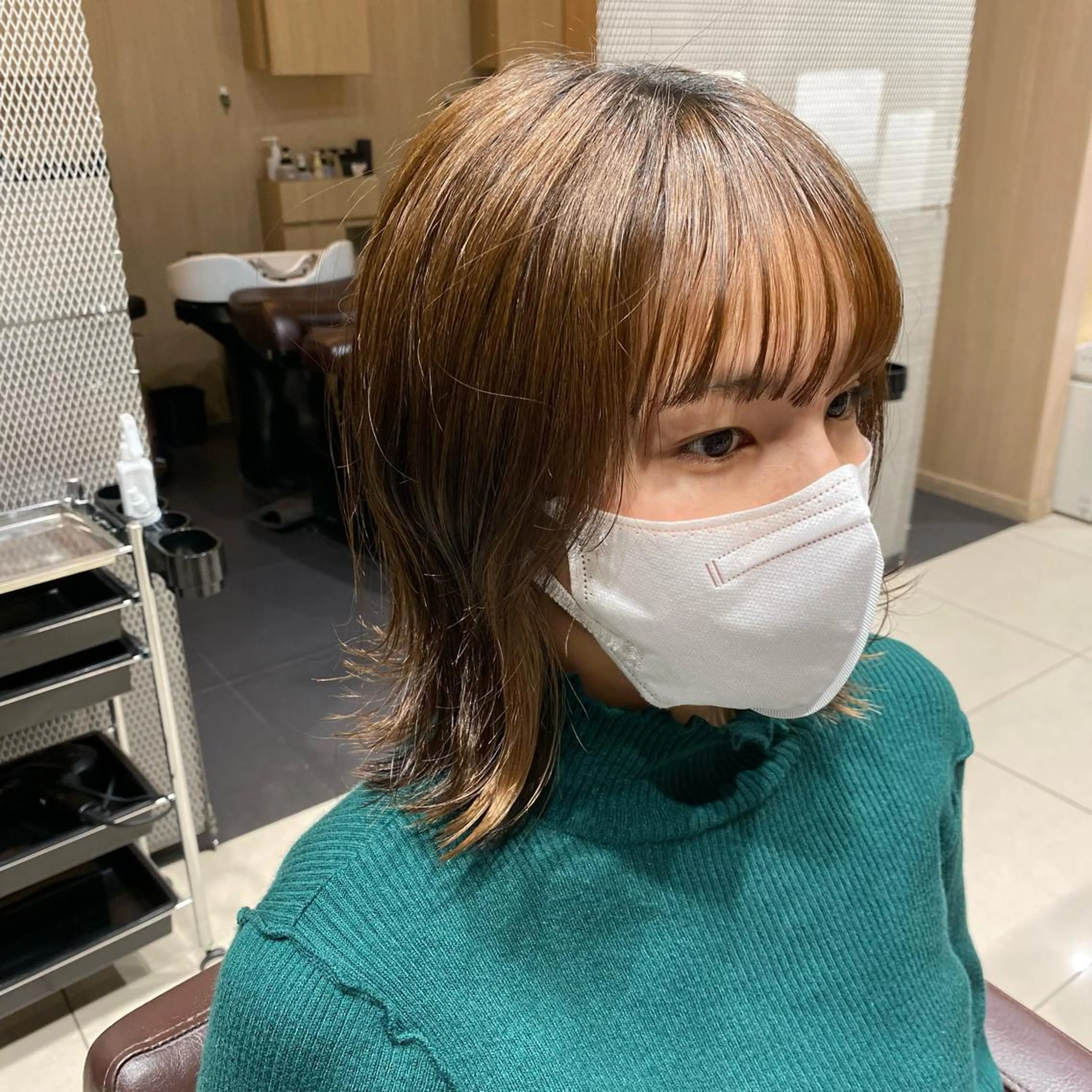 ミディアム ボブ/パーマ/レイ ヤー/新宿/KOKIのヘアスタイル