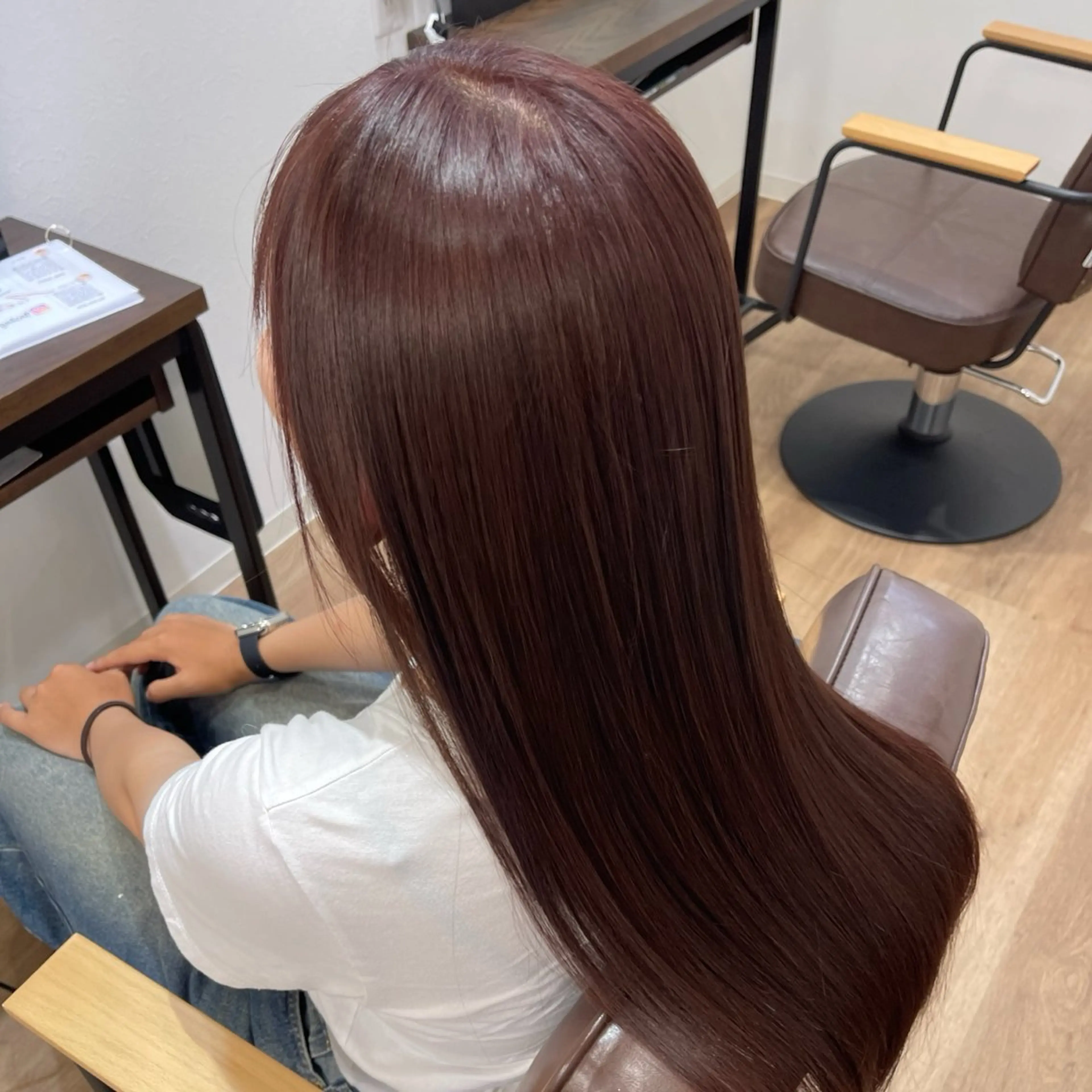 ロング カラー ブリーチ ブラウンカラー 透明感カラー ブリーチなしカラー ピンクカラー Amaris おおしまのヘアスタイル