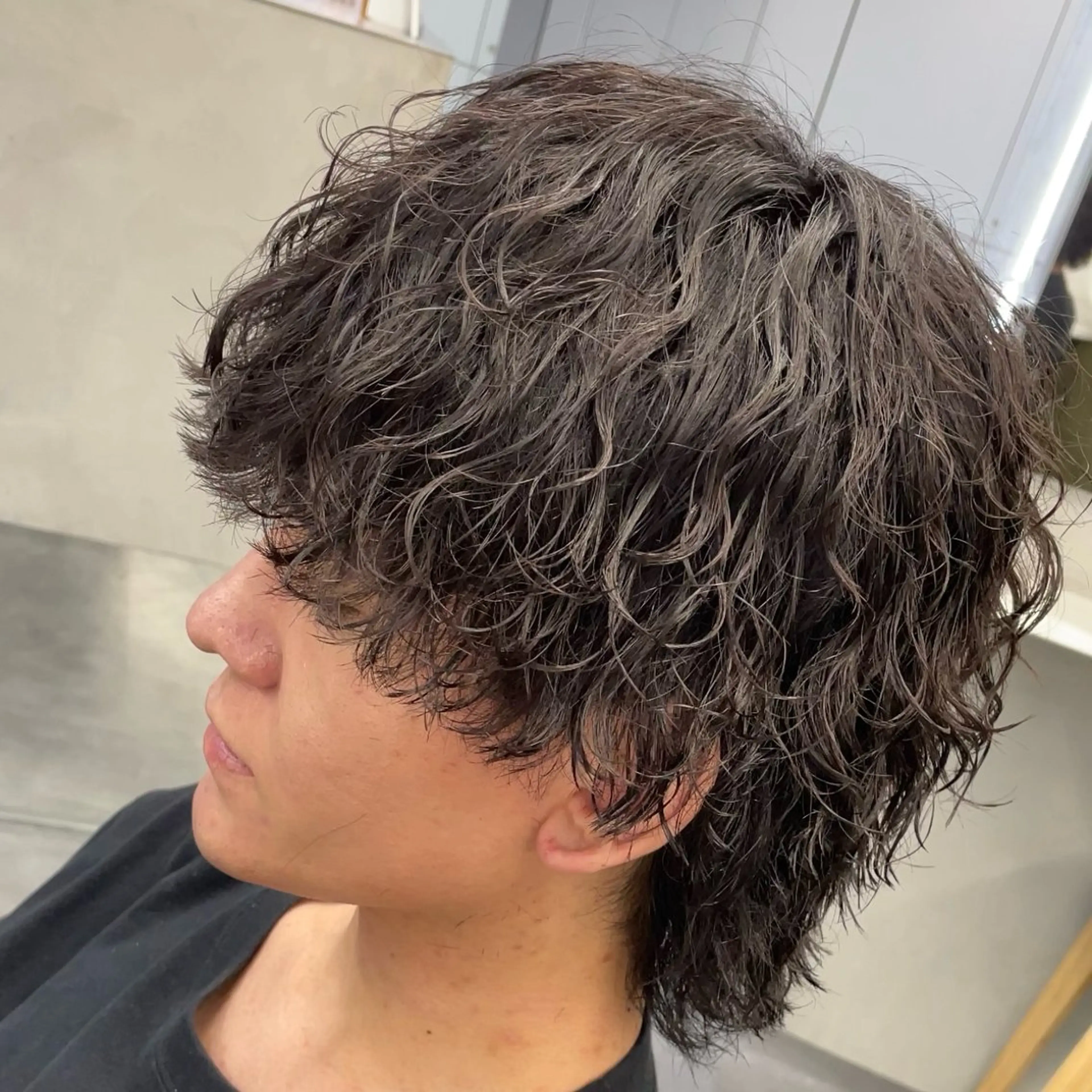 ミディアム パーマ ヘアアレンジ メンズ fifth 石川 凪のヘアスタイル