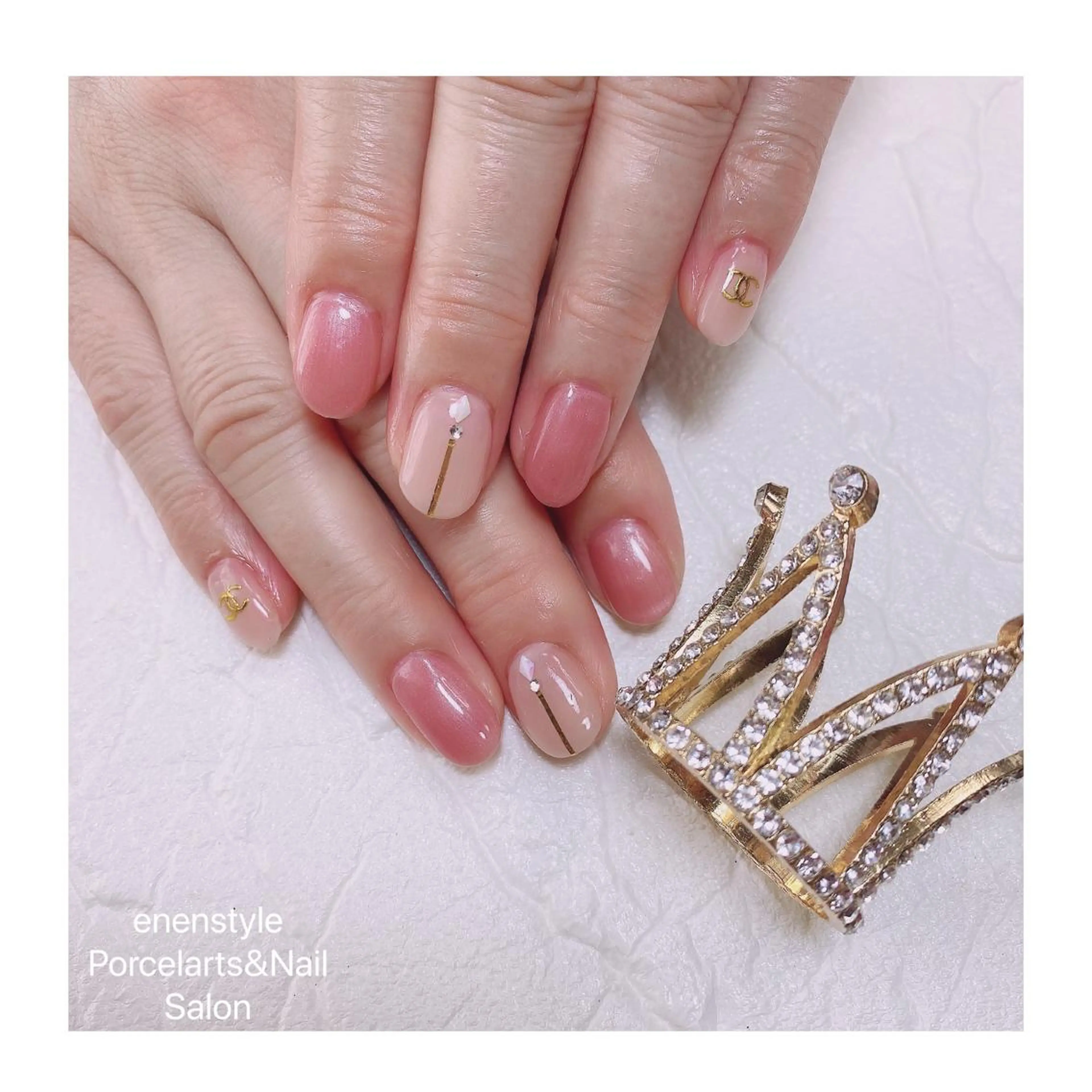 ショート ネイル ハンドネイル 👑enen style👑のネイルデザイン