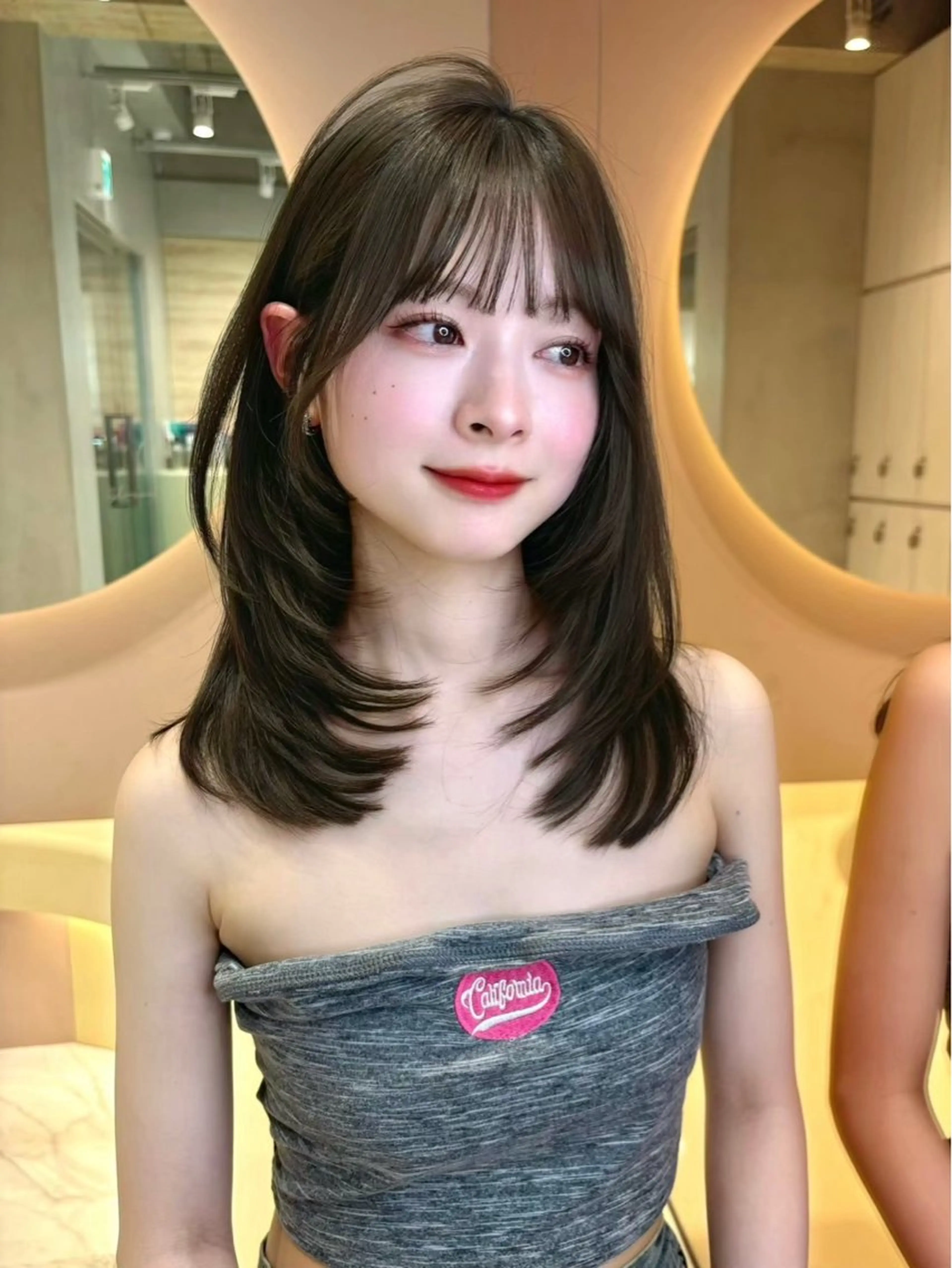 セミロング カラー ヘアアレンジ カット ヘアカラー トリートメント ヘアセット 大宮縮毛矯正🩵 レイヤー 佐藤和のヘアスタイル