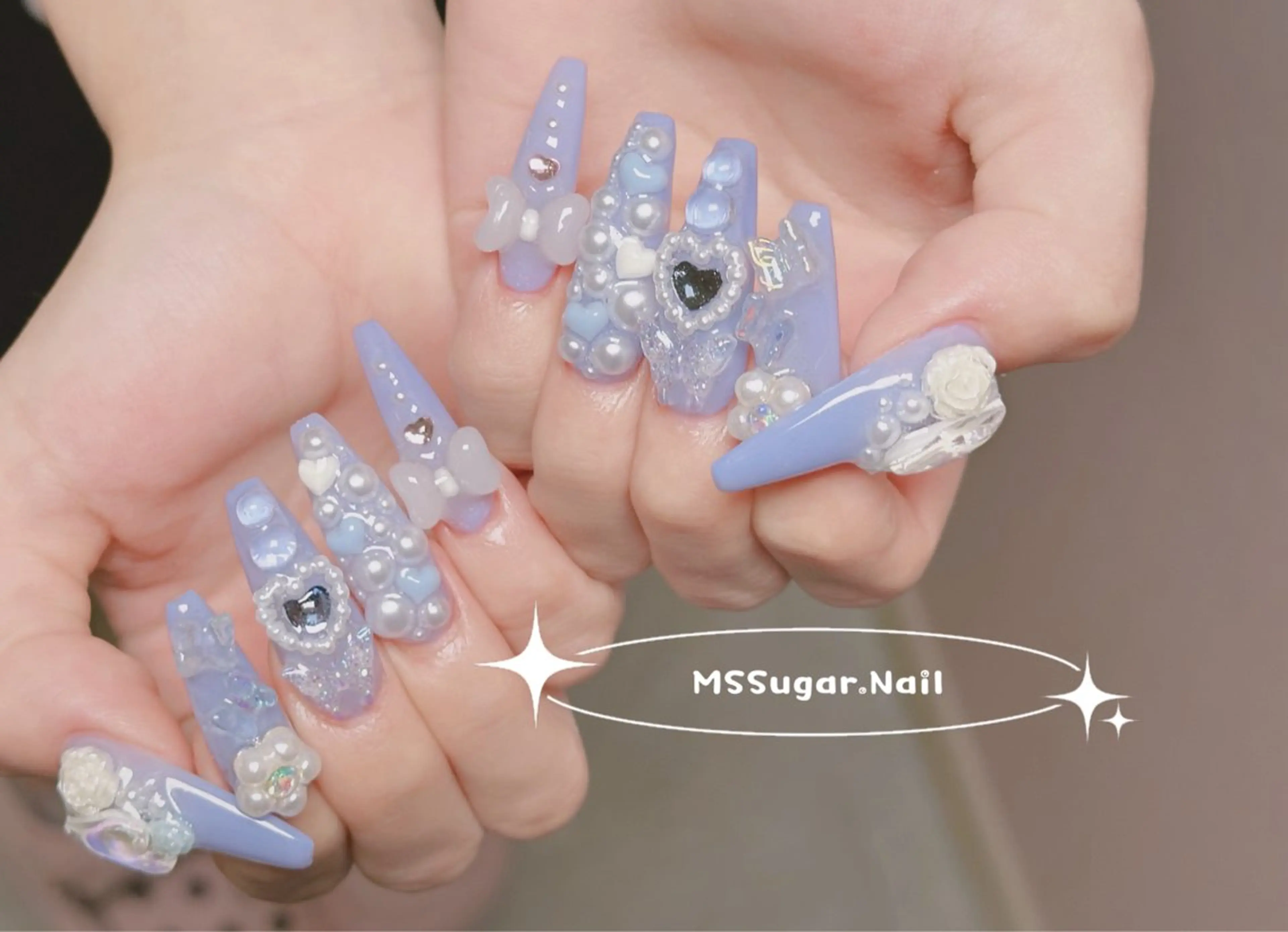 ネイル ハロウィン ロングネイル マグネットネイル スカルプネイル ネイルチップ MSSugar Nailのネイルデザイン