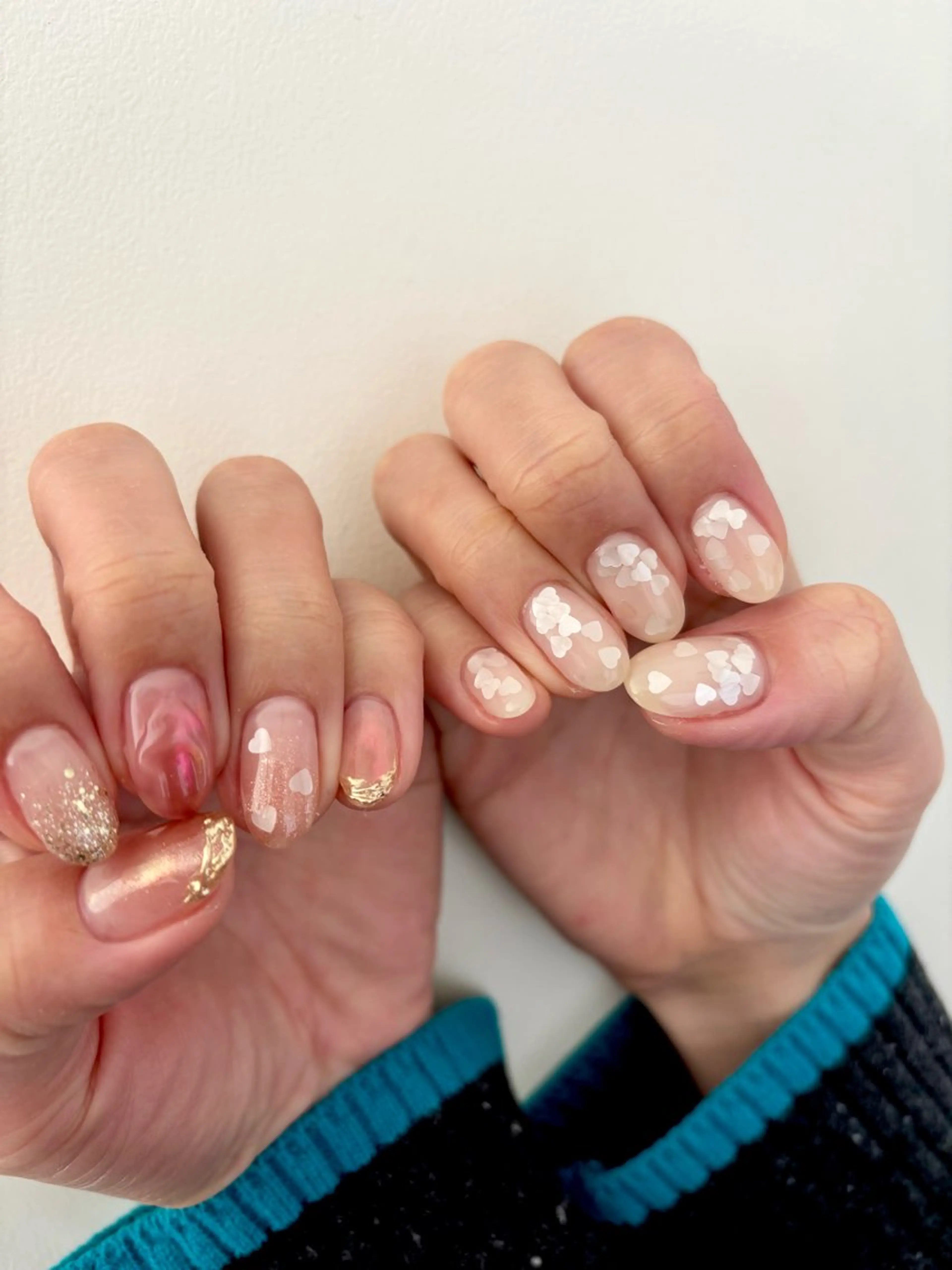 ネイル ハート ハンドネイル Maede Kanaのネイルデザイン