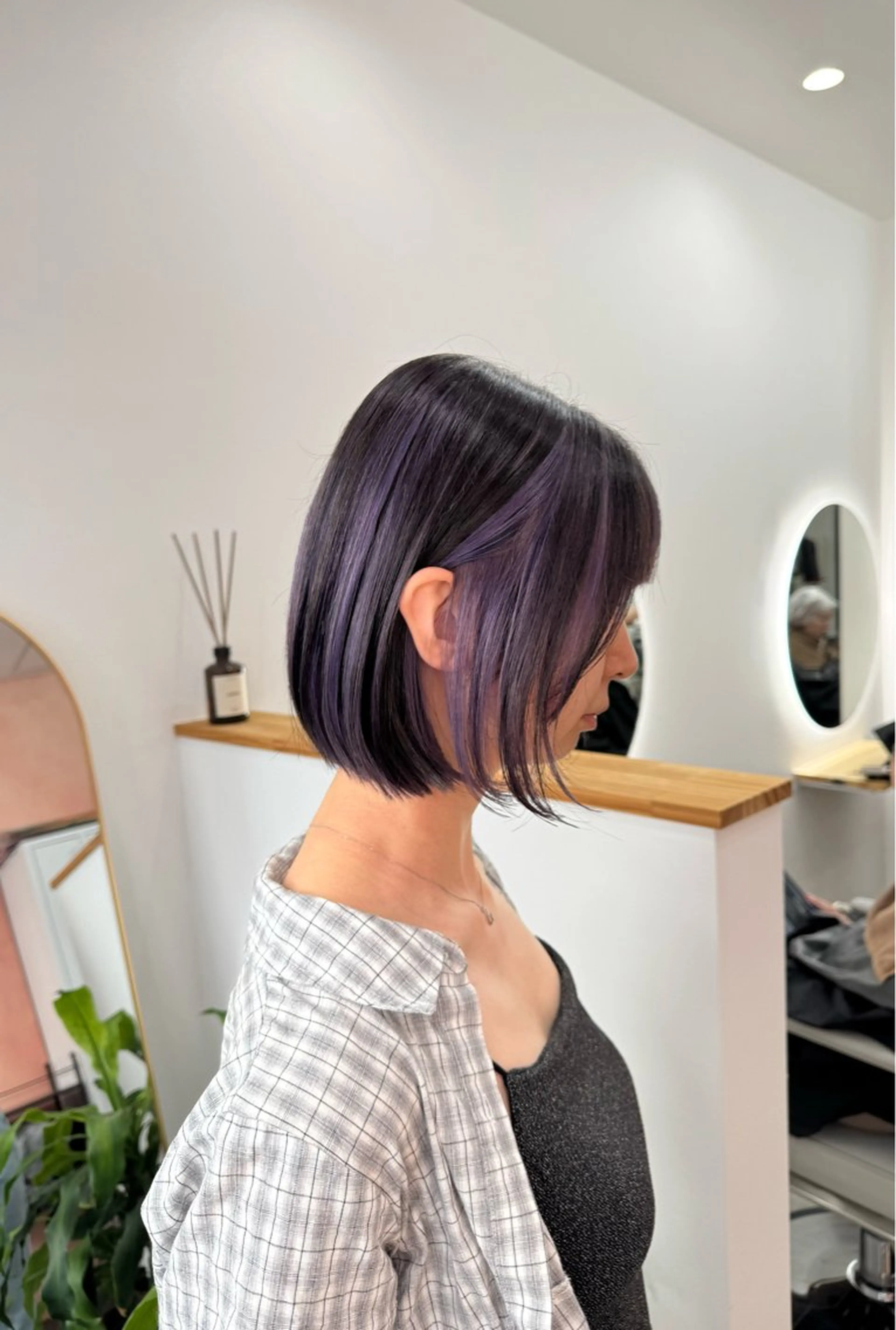 ミディアム レイヤーカット ベージュ/KANAのヘアスタイル