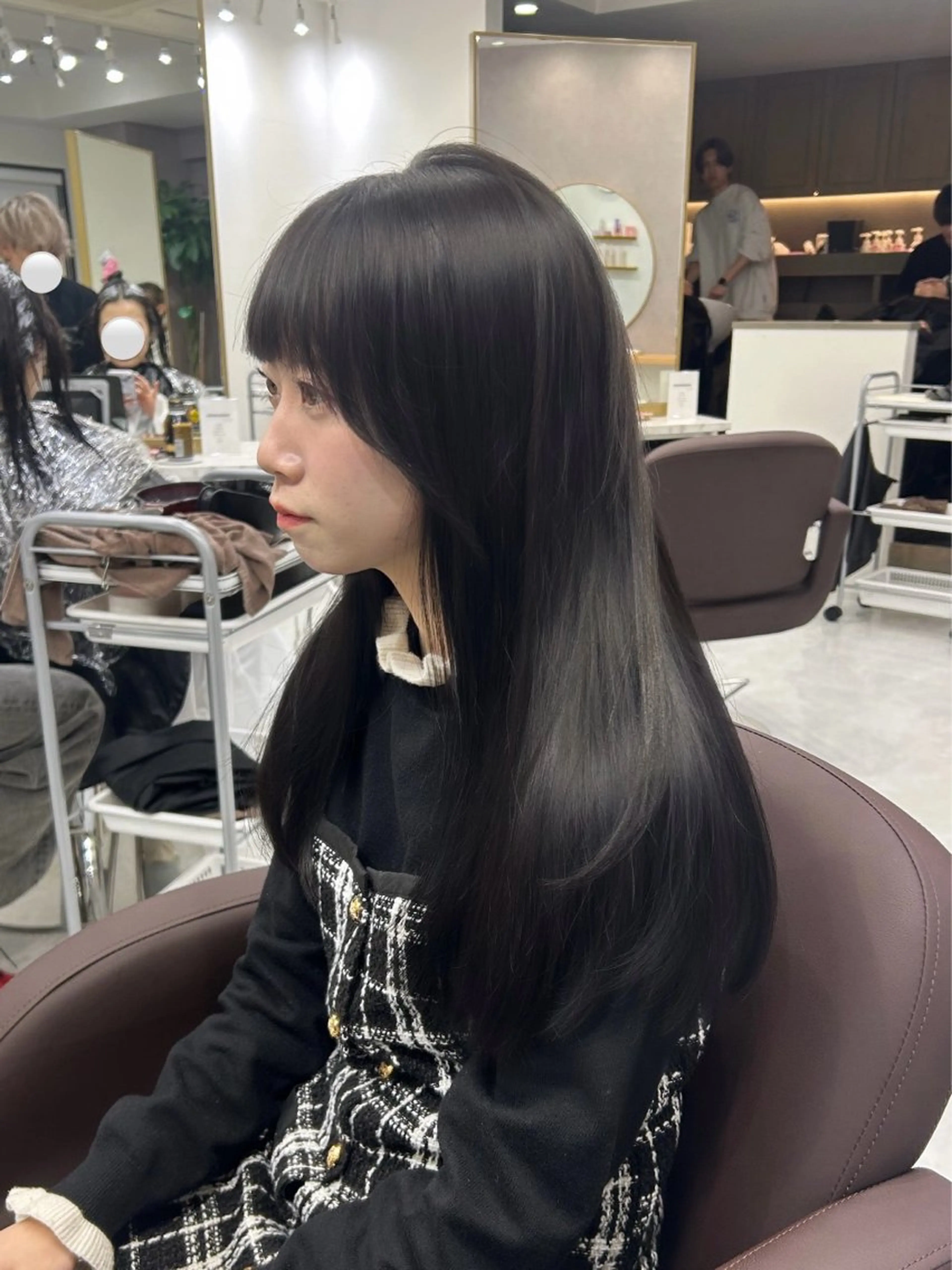 セミロング カラー 横浜美容室/透明感 カラー/レイヤーのヘアスタイル