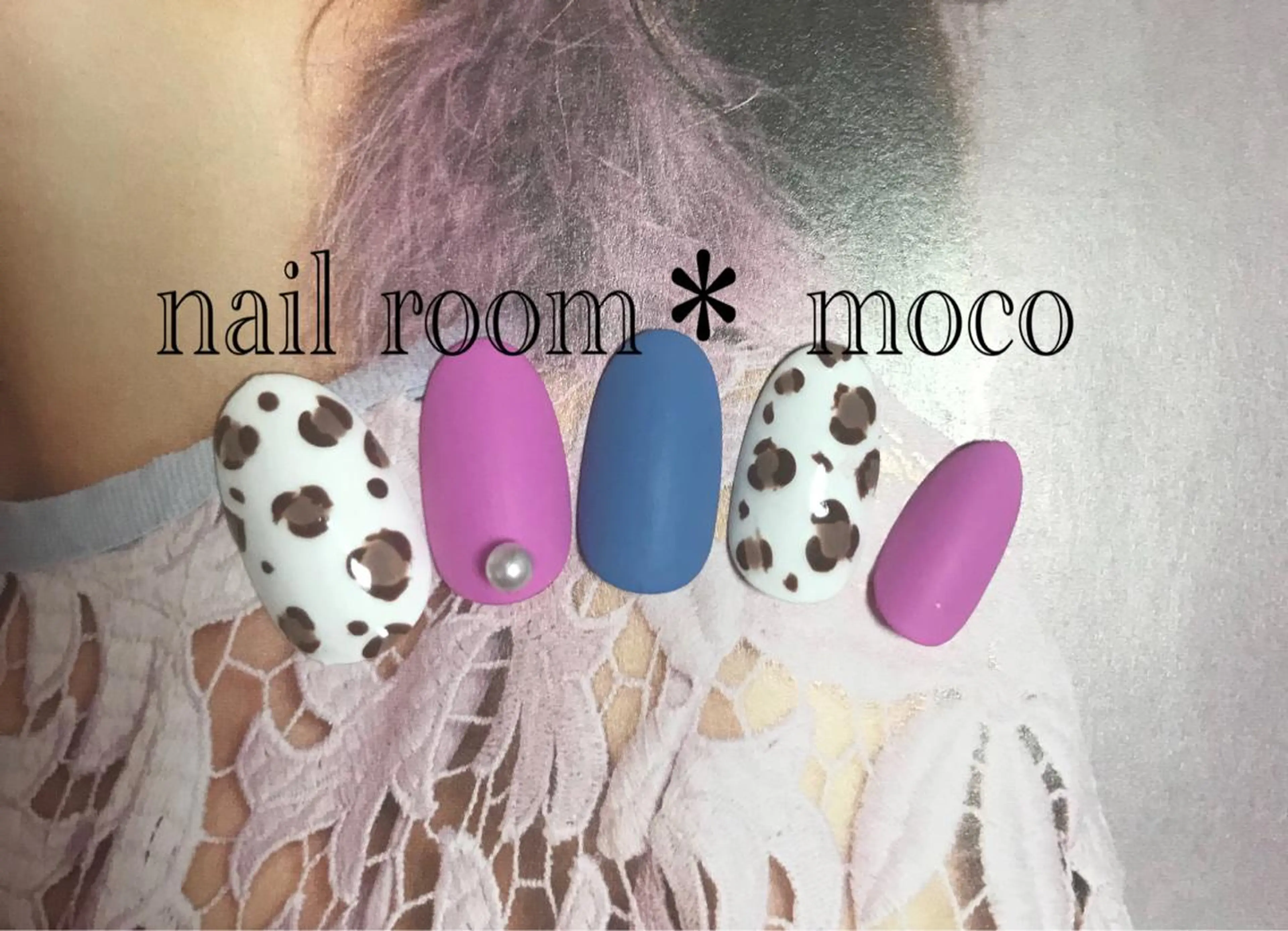 ネイル アニマル柄 マットネイル nailroom mocoのネイルデザイン