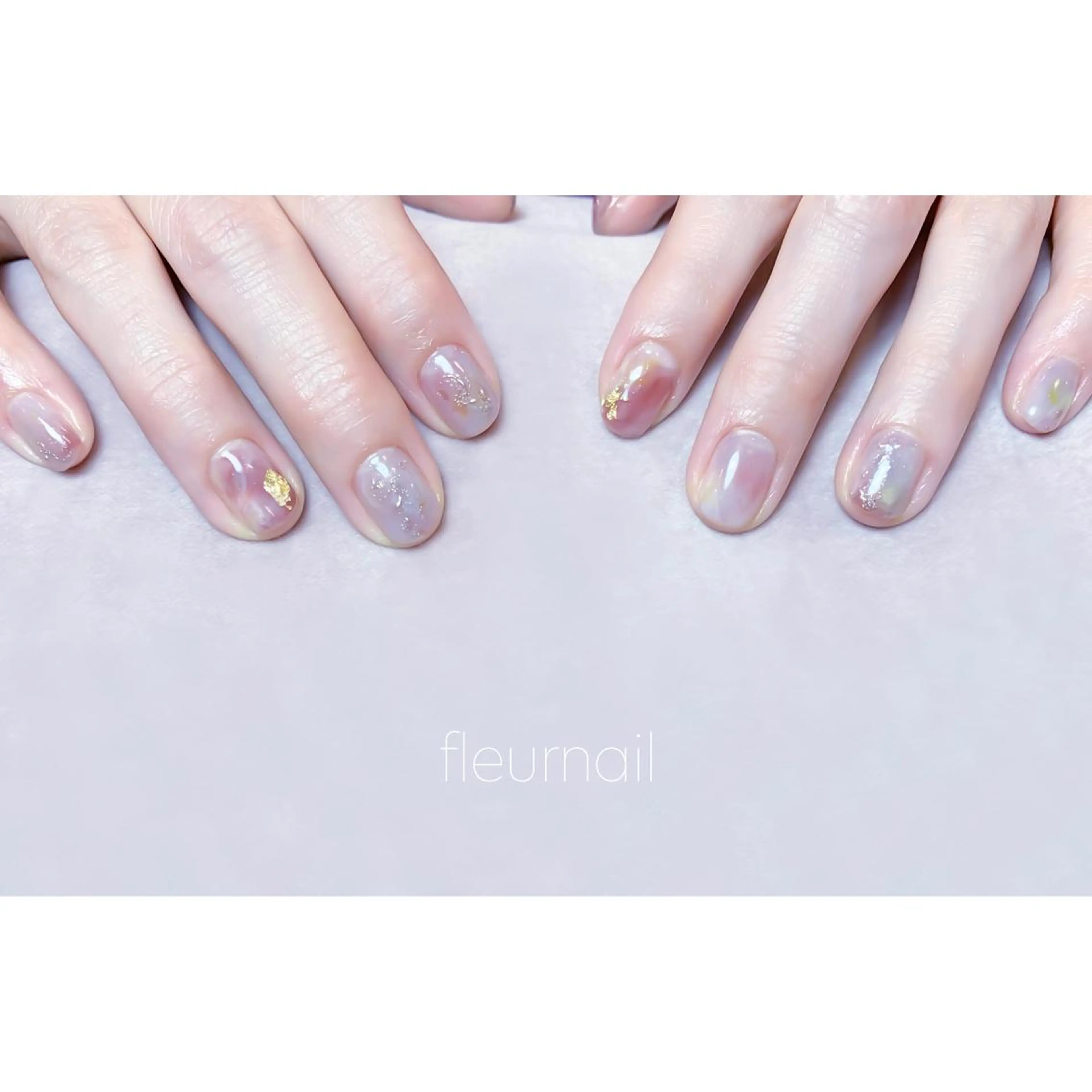 ネイル ジェルネイル パラジェル 春ネイル ハンドネイル fleurnail miuraのネイルデザイン