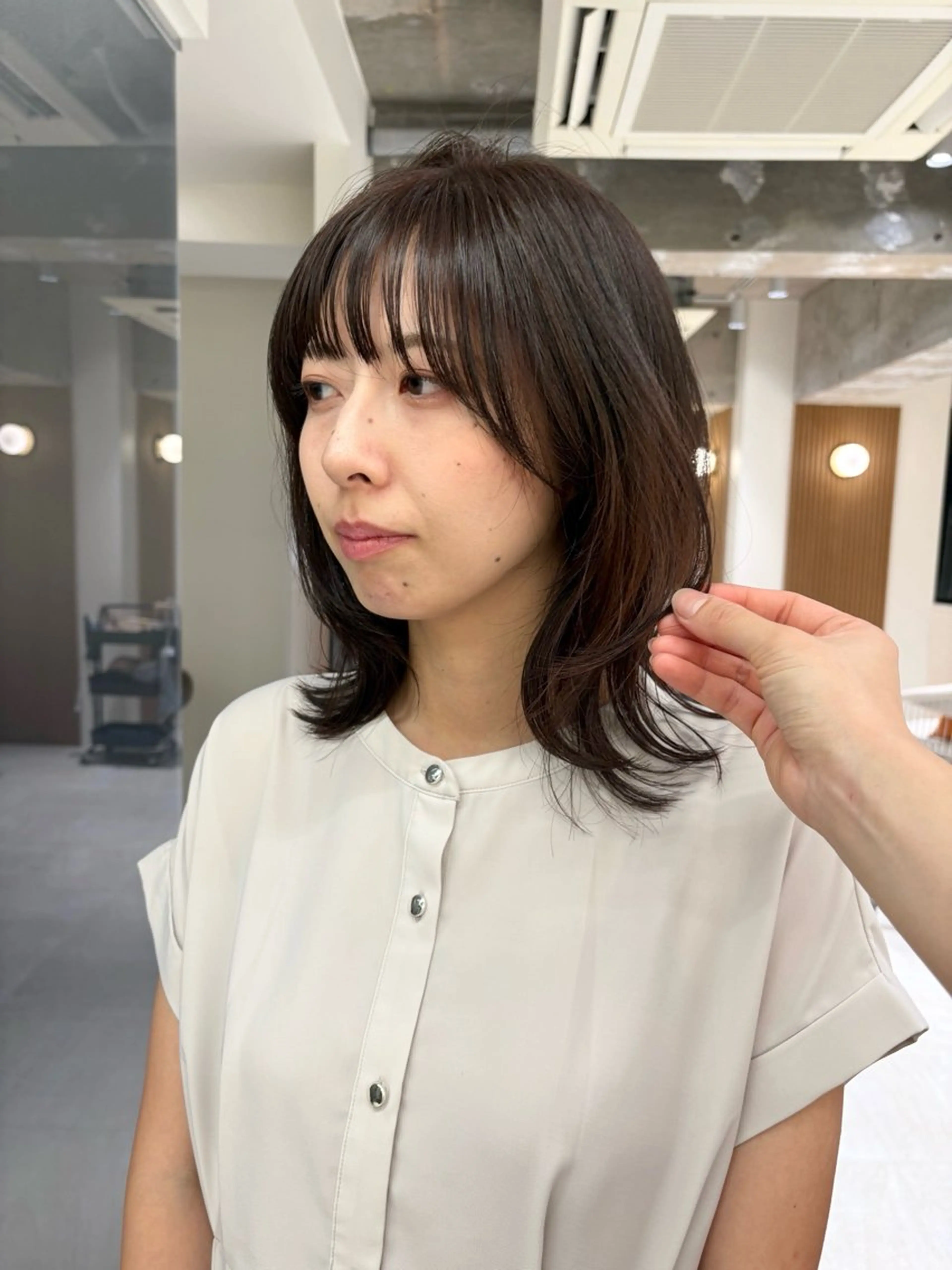 ミディアム ボブレイヤー ボブ くびれヘア レイヤーカット 🫧ナギサ/本厚木/ ボブ/ミディアム🫧のヘアスタイル