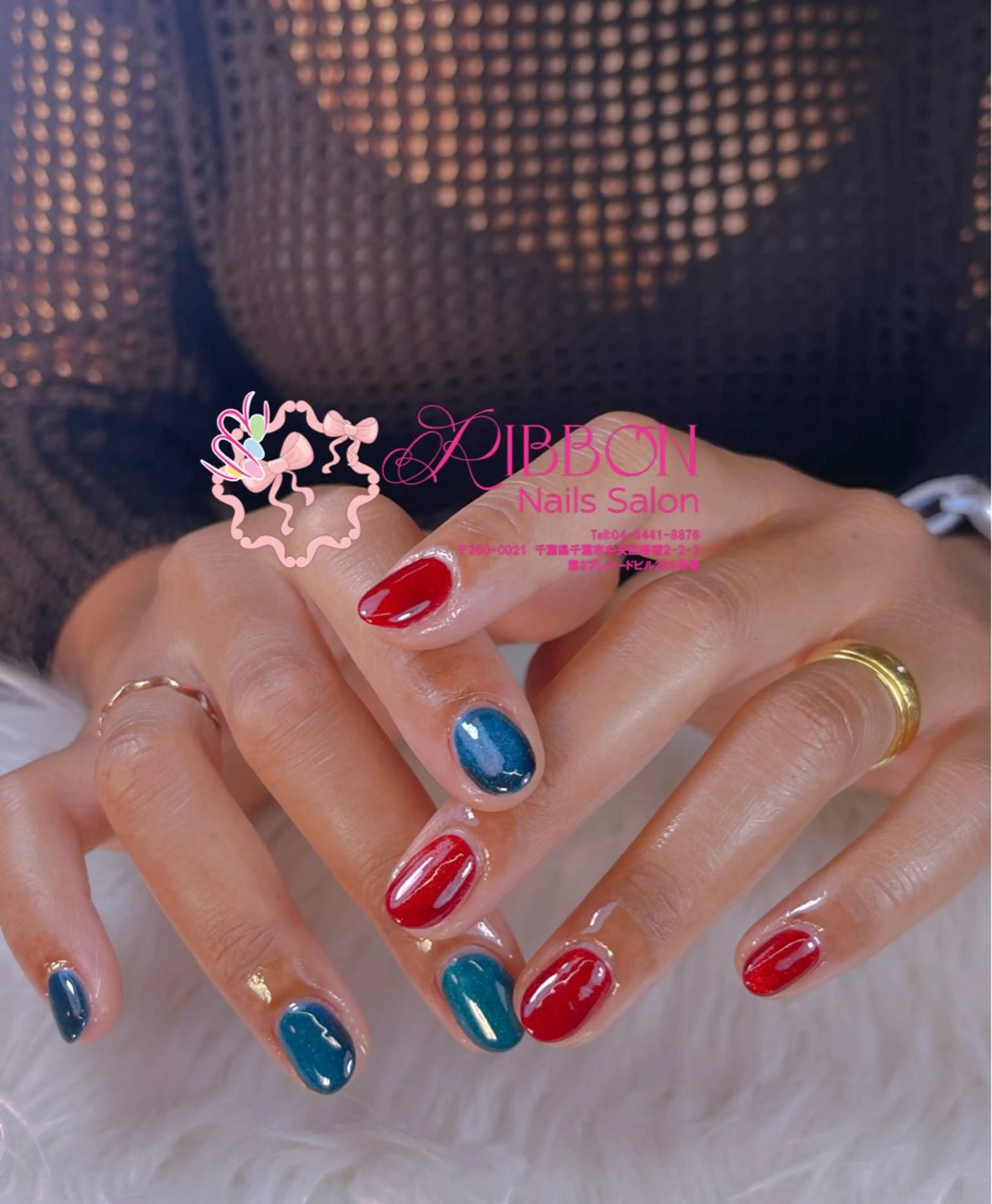 ネイル フレンチネイル ジェルネイル マグネットネイル 持ち込み ニュアンスネイル ハンドネイル Ribbonnail salonのネイルデザイン