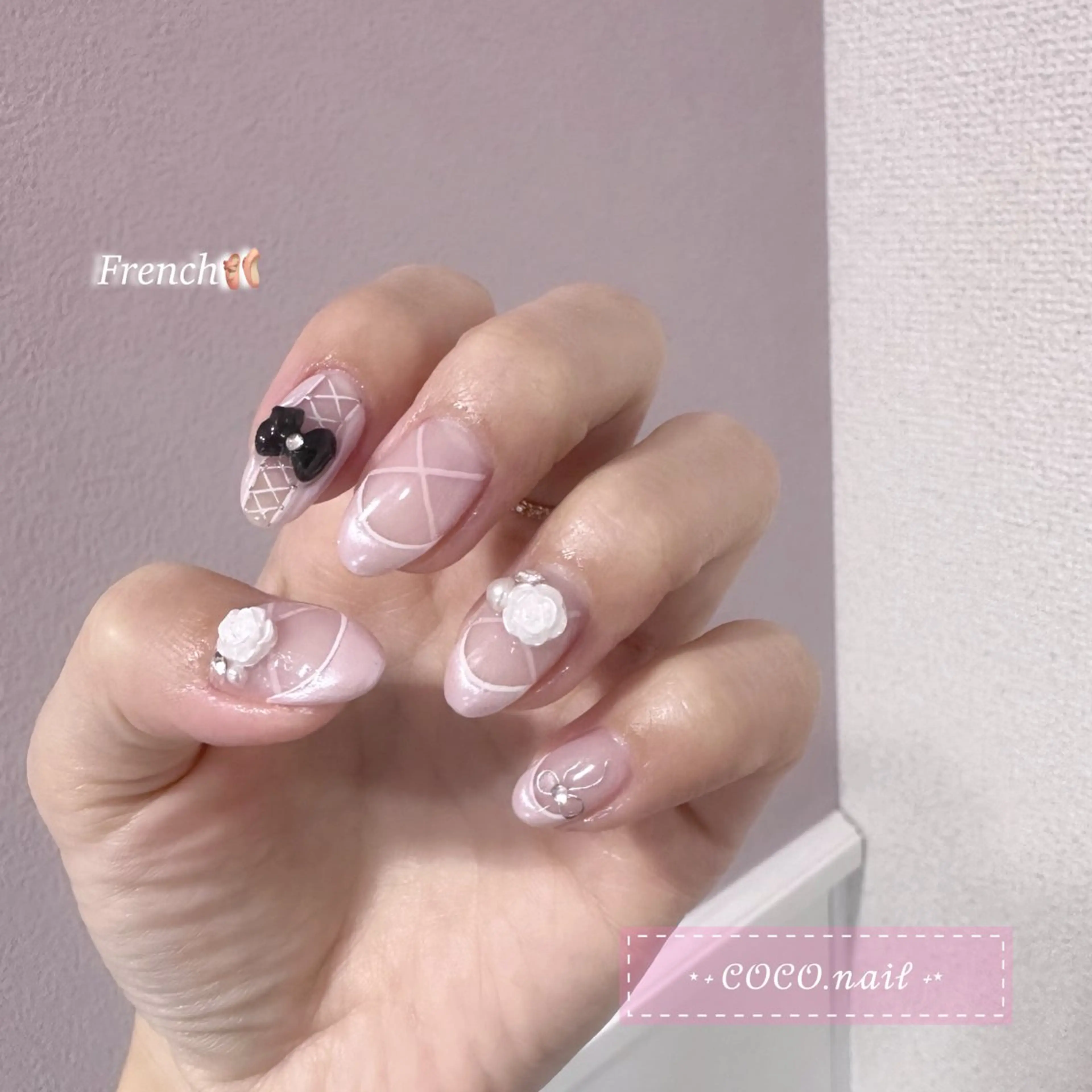 ネイル ハンドネイル lili.nail y2k/長さ出しのネイルデザイン