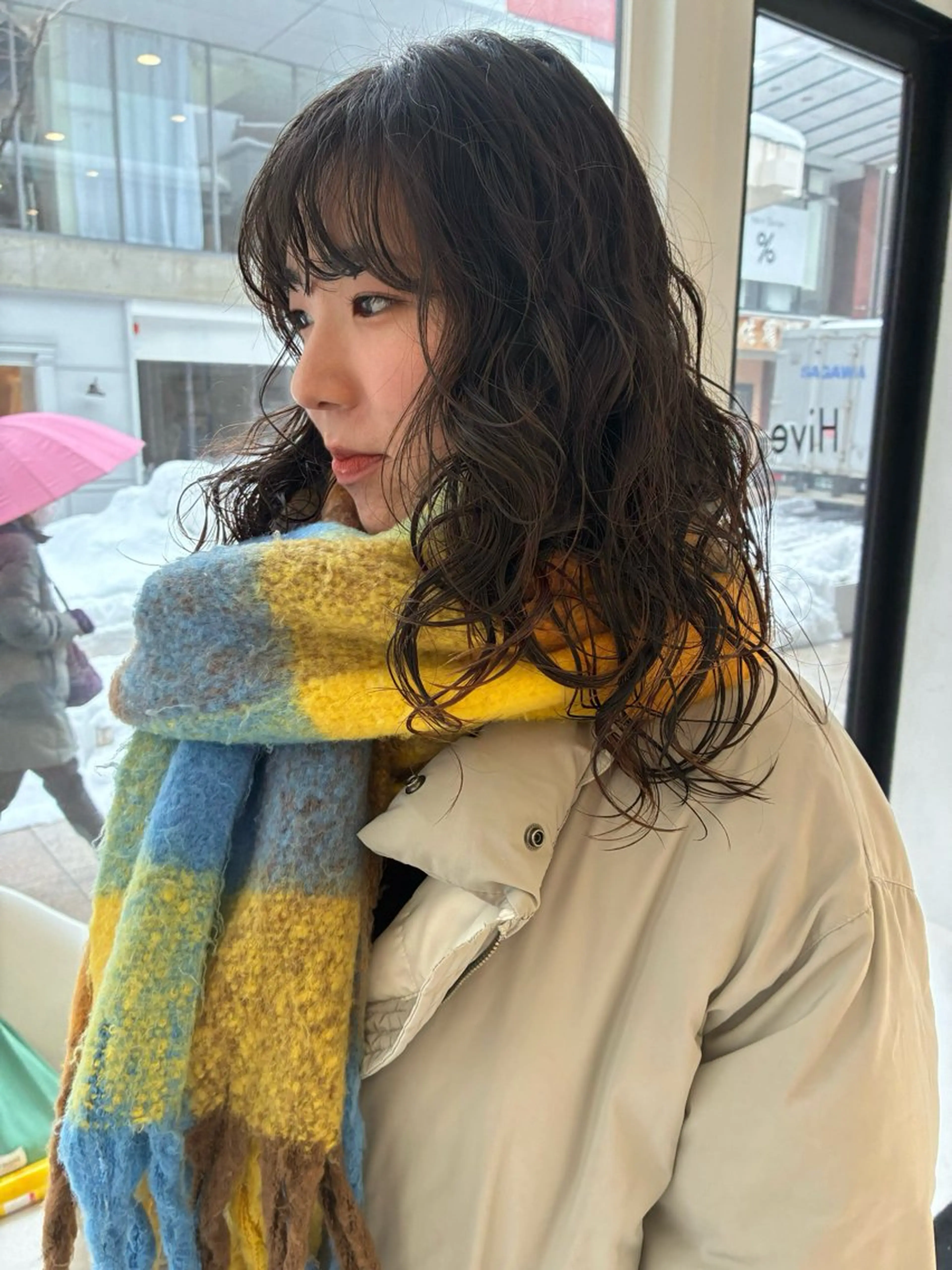 セミロング カット パーマ cono noughtのヘアスタイル