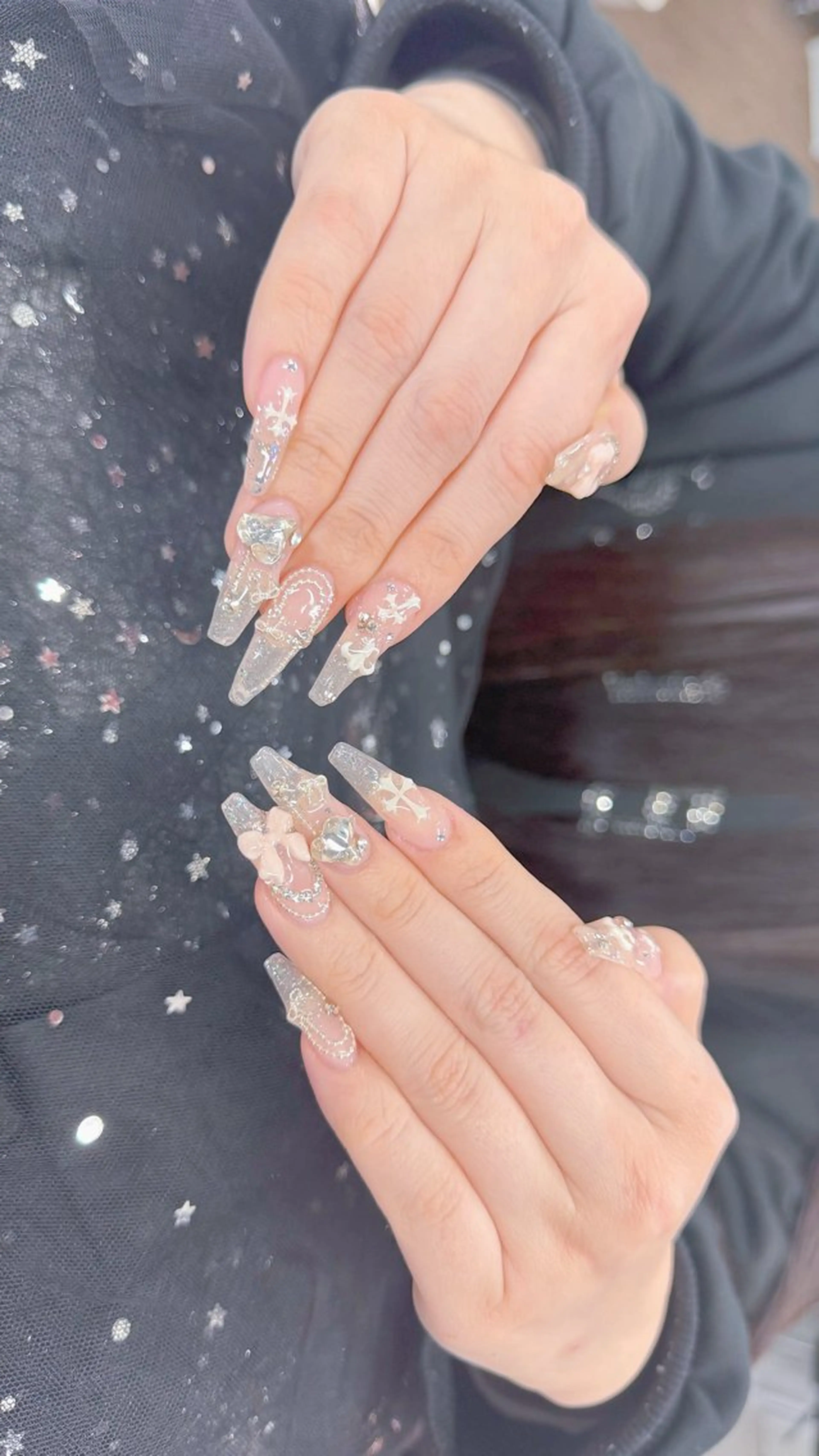 ネイル 成人式 フラッシュネイル フレンチネイル ジェルネイル グラデーション ハンドネイル Lya Nail Rinのネイルデザイン