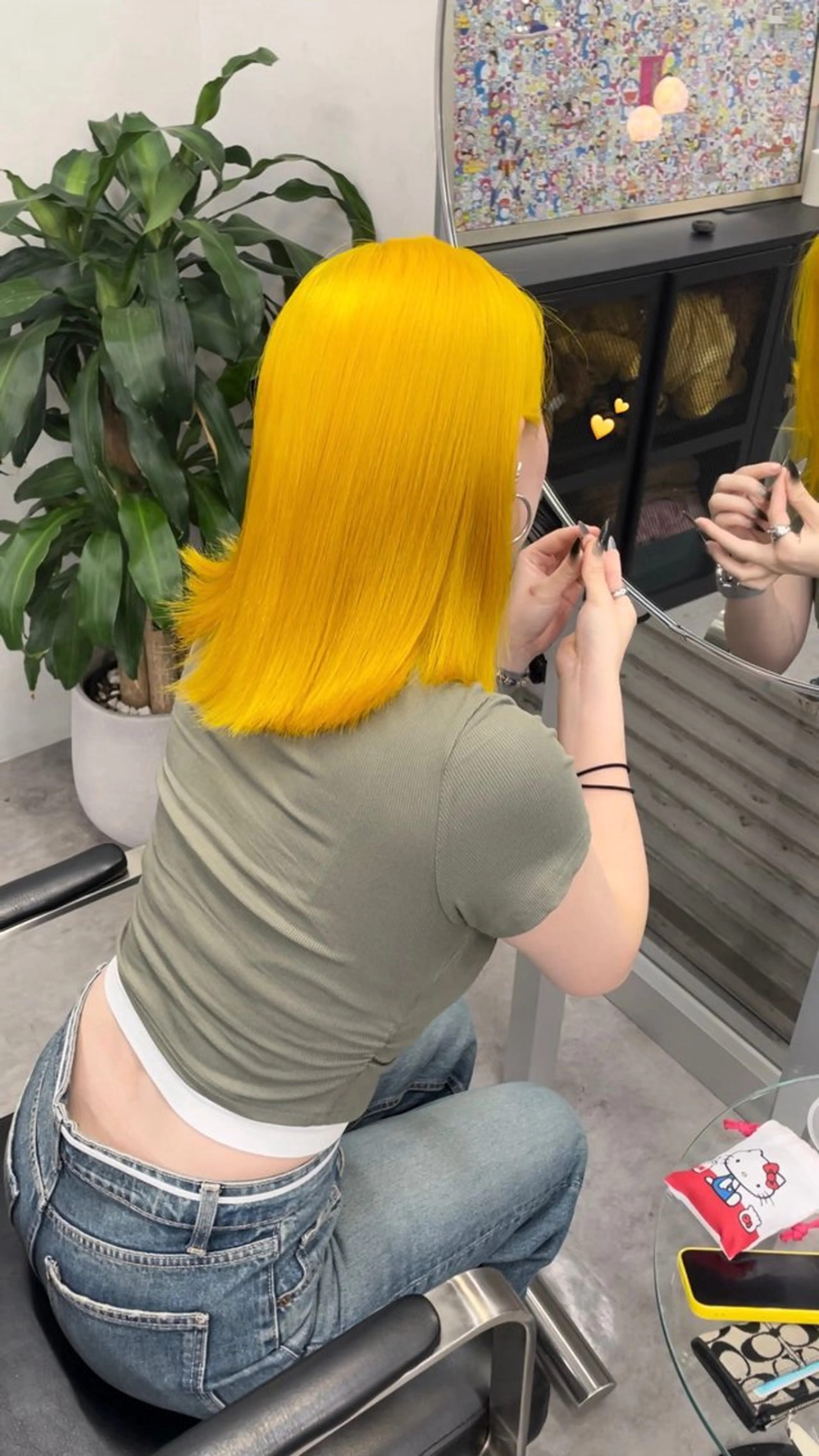 ミディアム カラー ブリーチ/ベージュ 💕/momoaのヘアスタイル