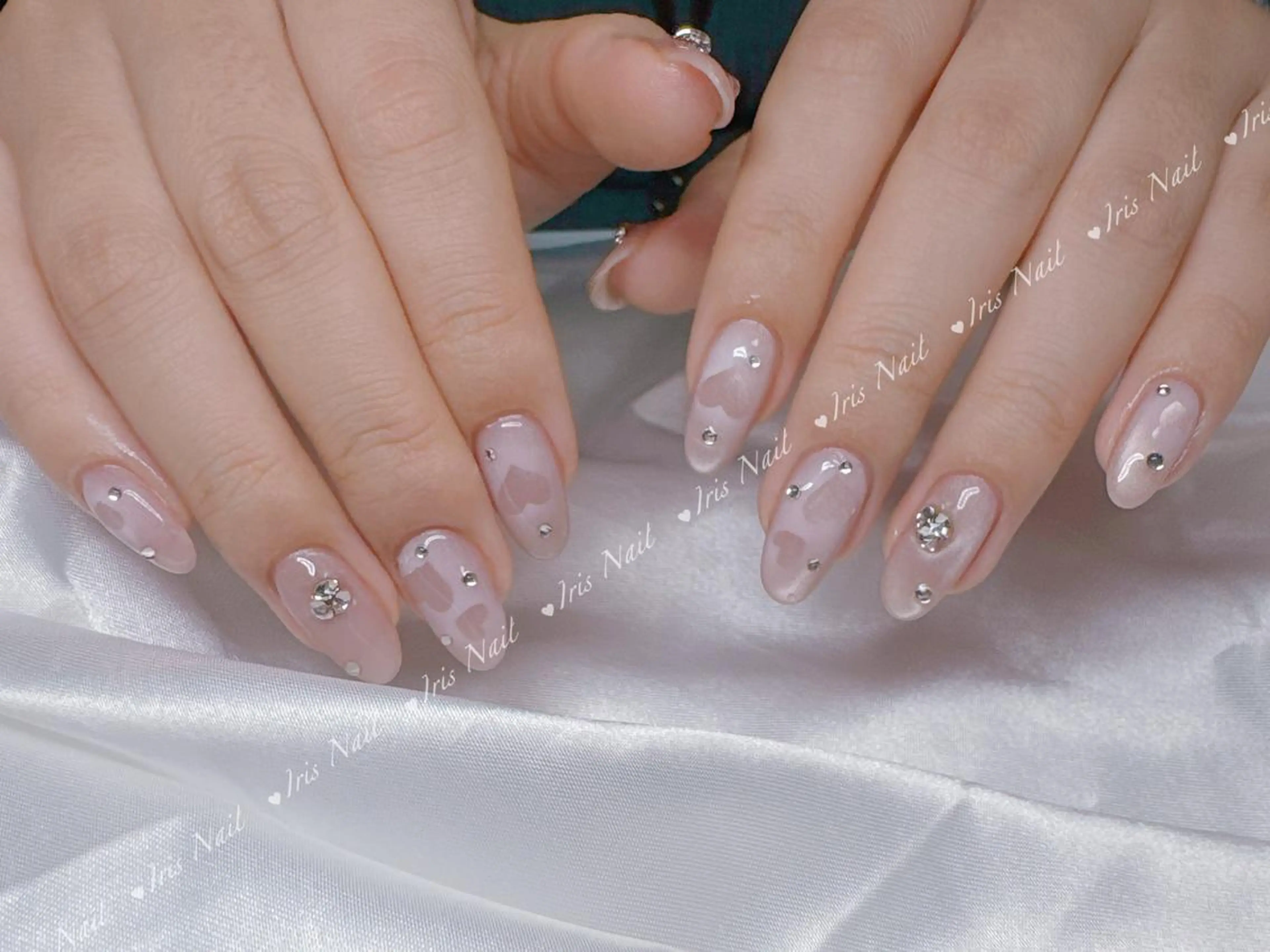 ネイル ハート マグネットネイル ハンドネイル ハンドケア 🍒IRIS Nail🌸のネイルデザイン